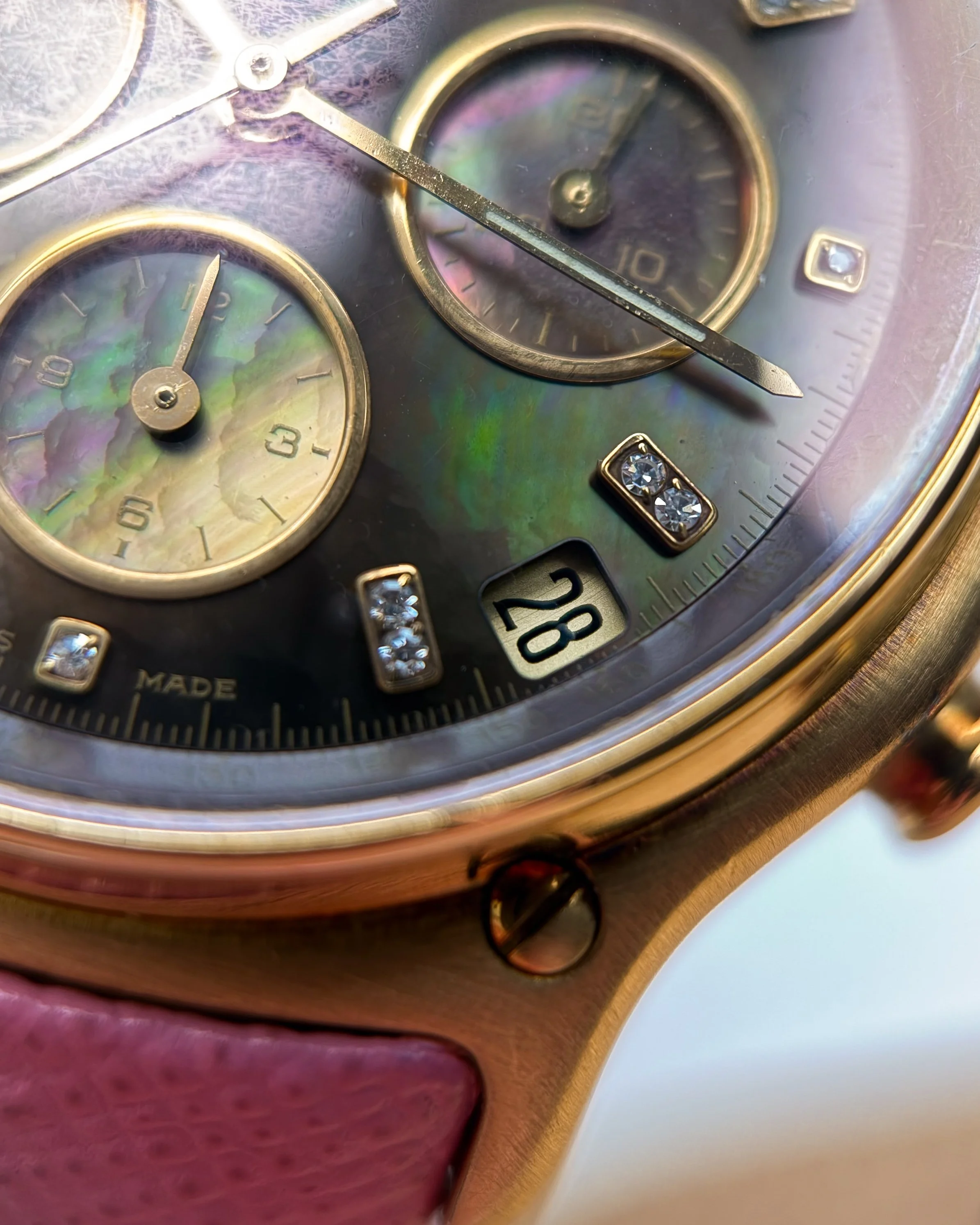 Circa 1990’s Ebel El Primero Chronograph 8134901 Dark Mother-Of-Pearl Dial 10.JPG