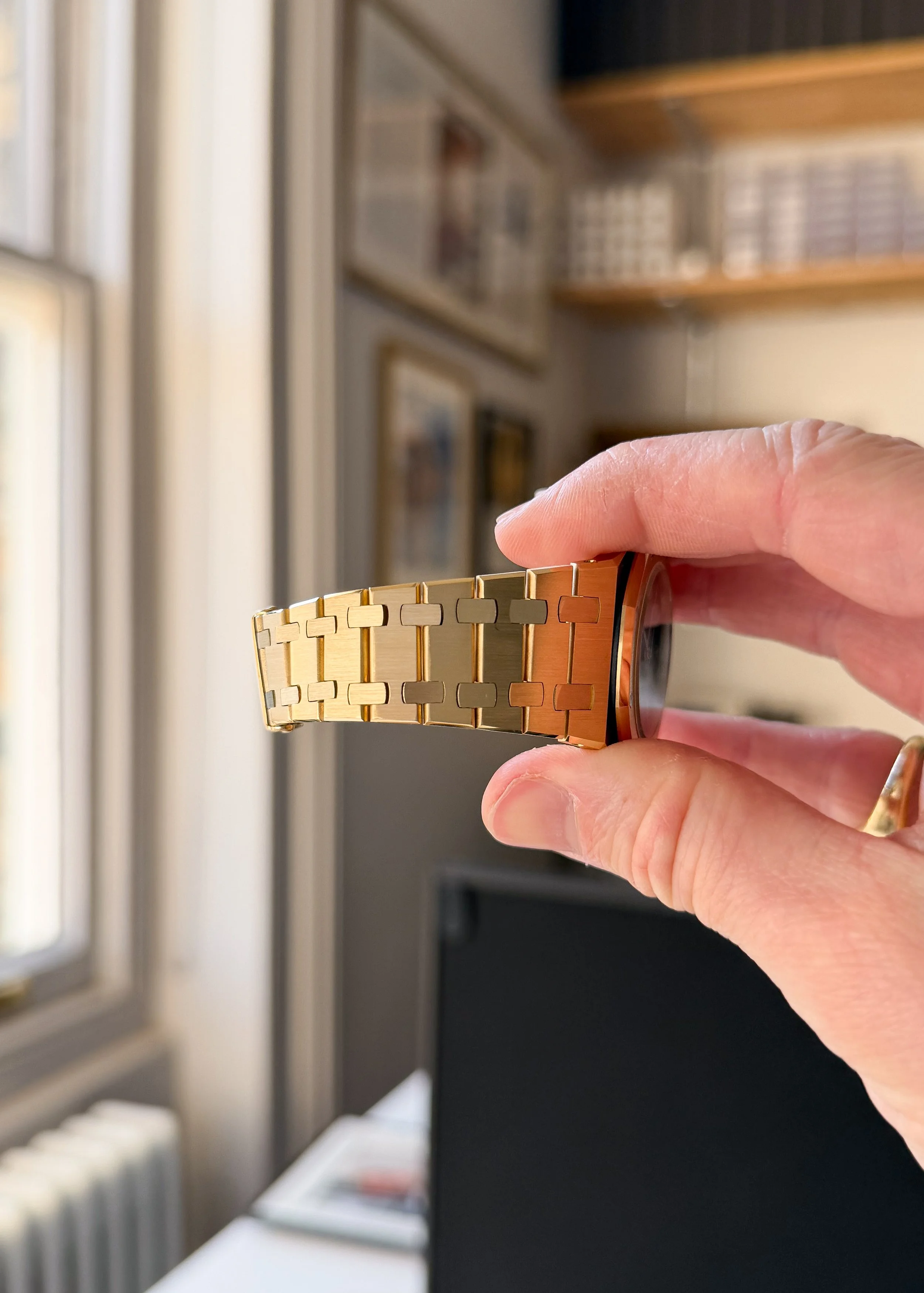 Circa 1980 Audemars Piguet Royal Oak 4100BA Black Gilt Dial 16.JPG