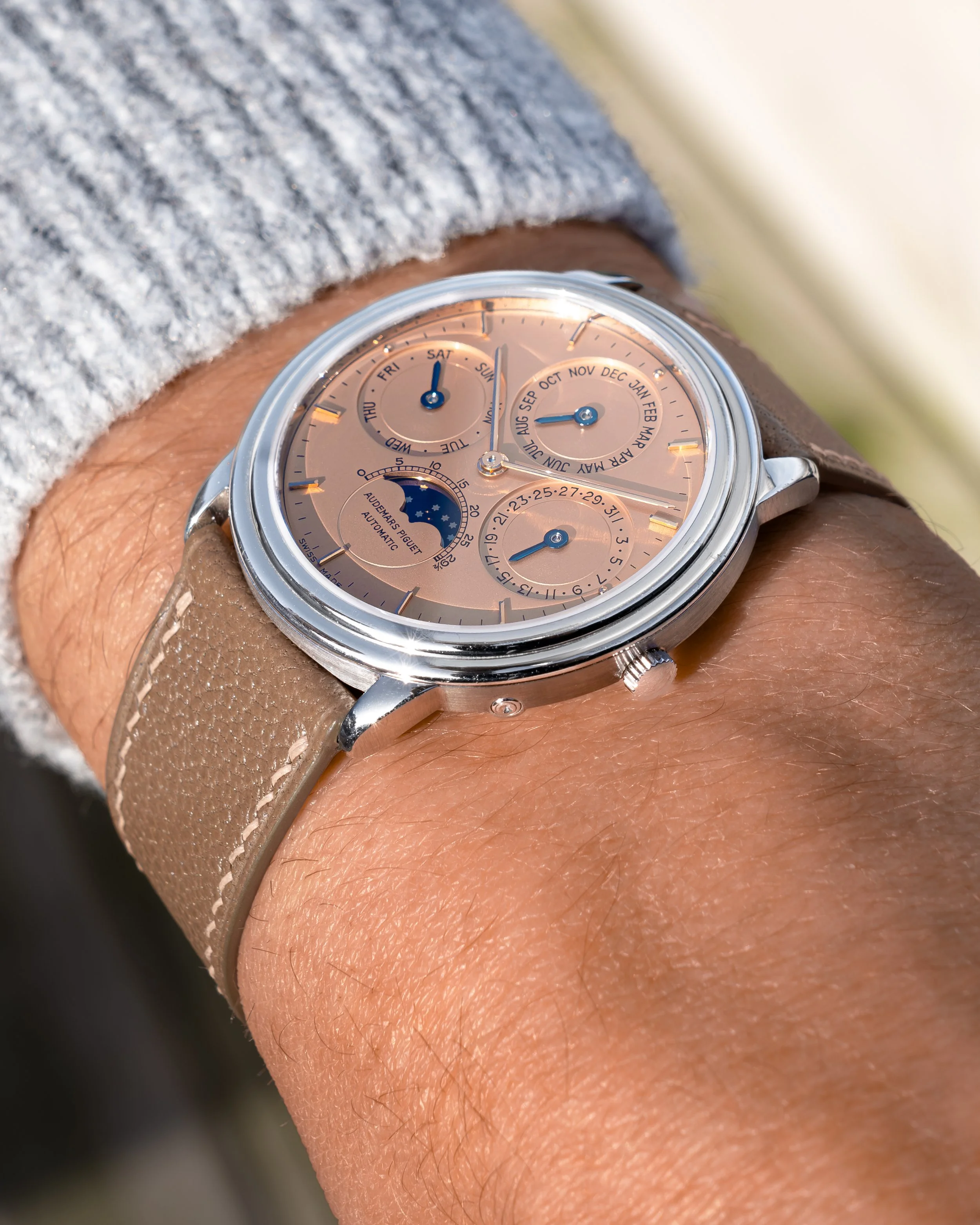 1991 Audemars Piguet Quantieme Perpetuel 25661BC Rose Dial With AP Certificate 1.jpg