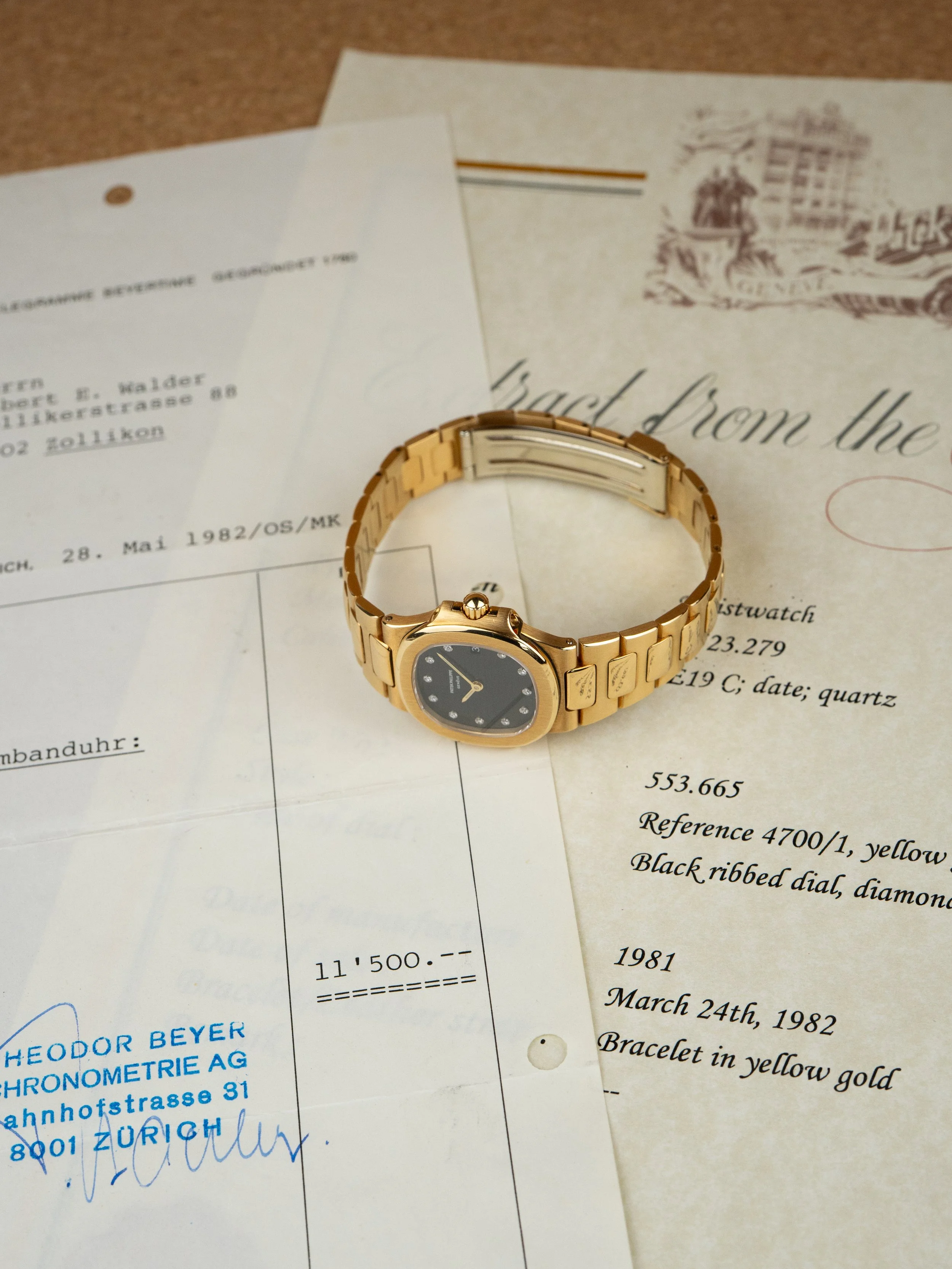 1982 Patek Philippe Nautilus 4700:1 With Purchase Receipt And Beyer Certificate 9.JPG