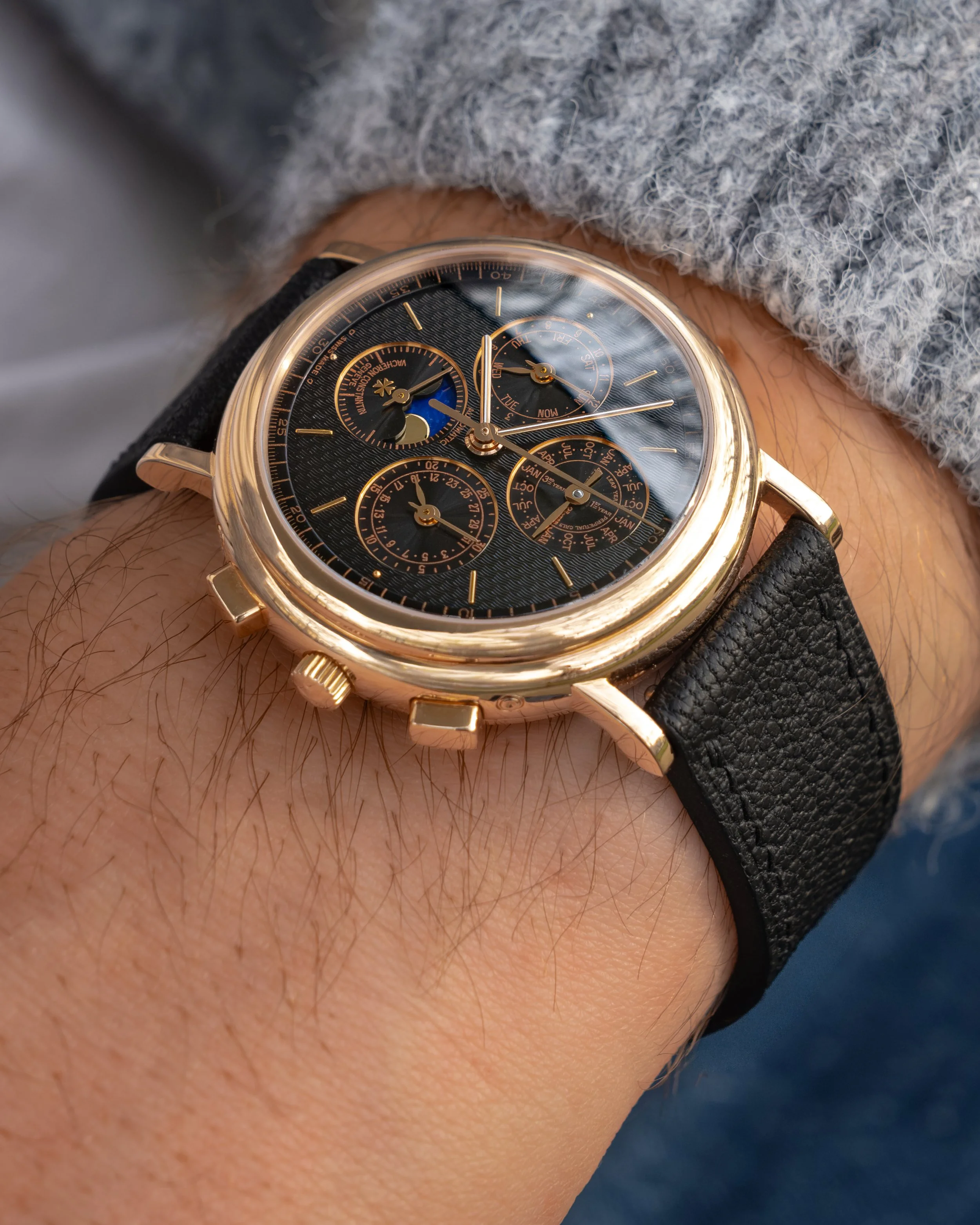 1993 Vacheron Constantin Perpetual Calendar Chronograph 49005 Black Guilloche With VC Extract 2.jpg