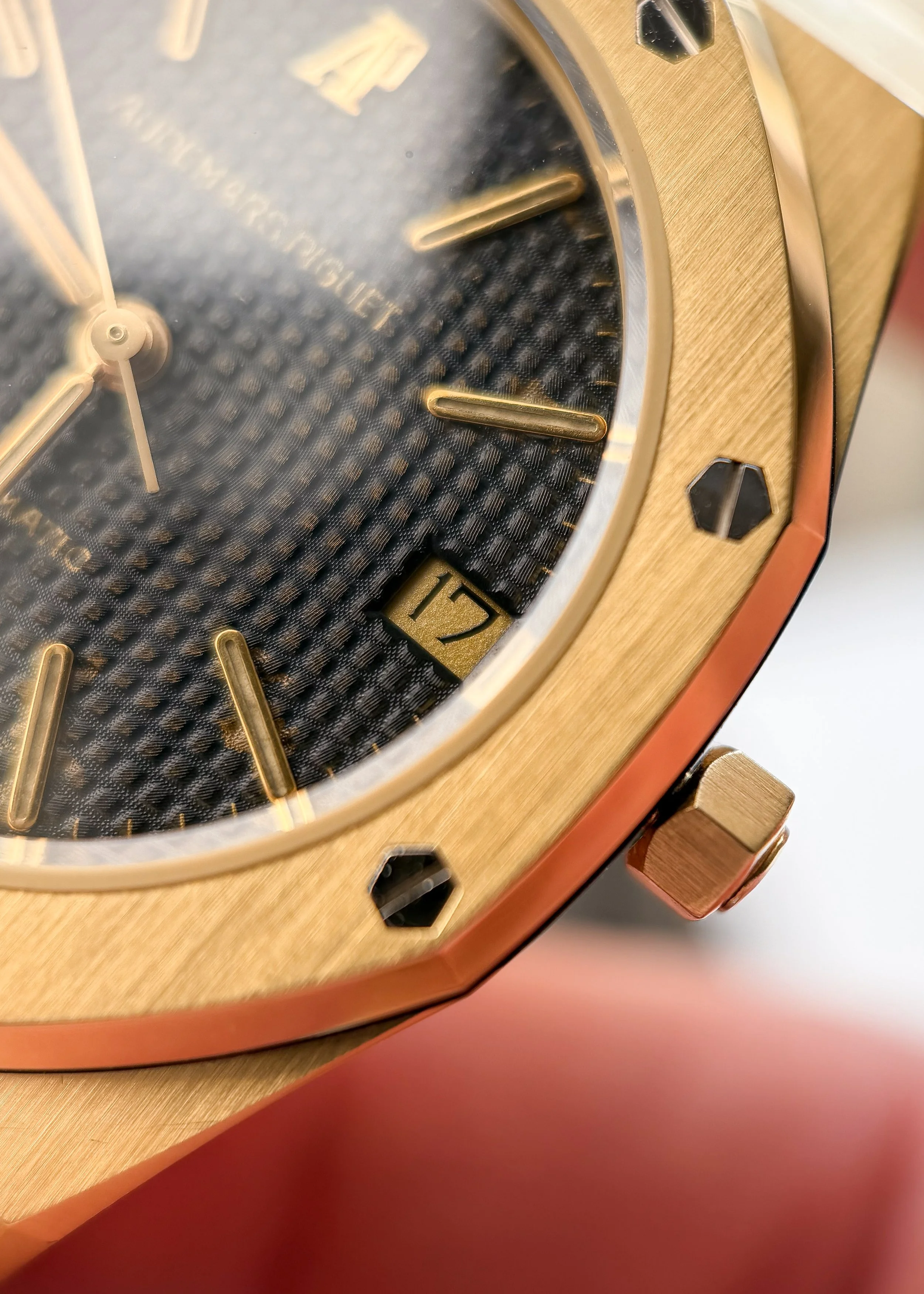 Circa 1980 Audemars Piguet Royal Oak 4100BA Black Gilt Dial 6.JPG