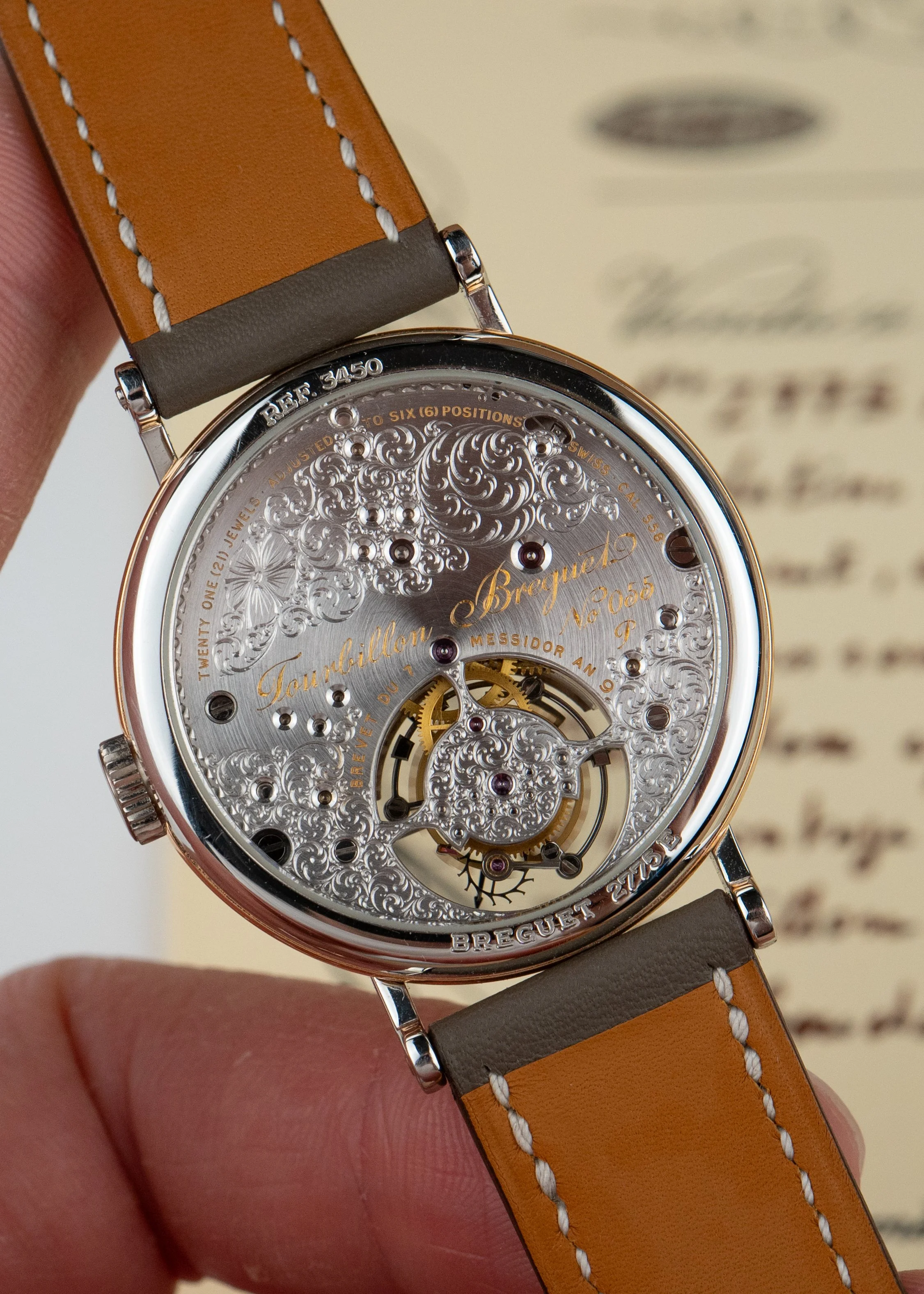 1993 Breguet Classique Tourbillon 3450 Platinum and Rose Gold With Breguet Extract 15.JPG