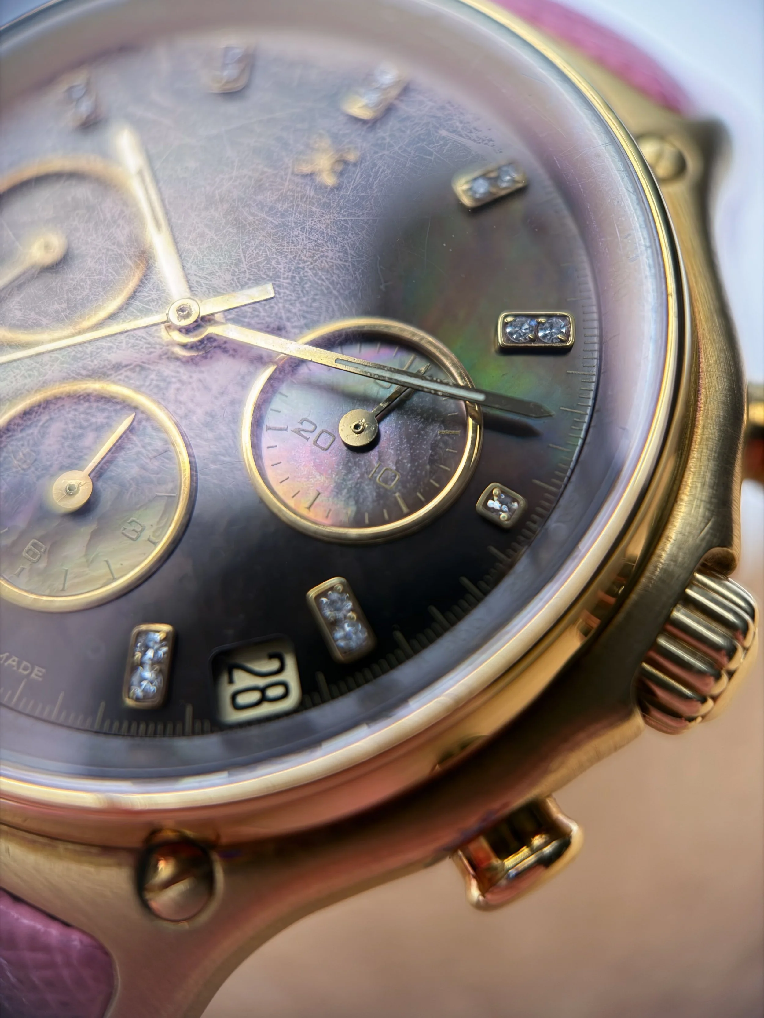 Circa 1990’s Ebel El Primero Chronograph 8134901 Dark Mother-Of-Pearl Dial 6.JPG