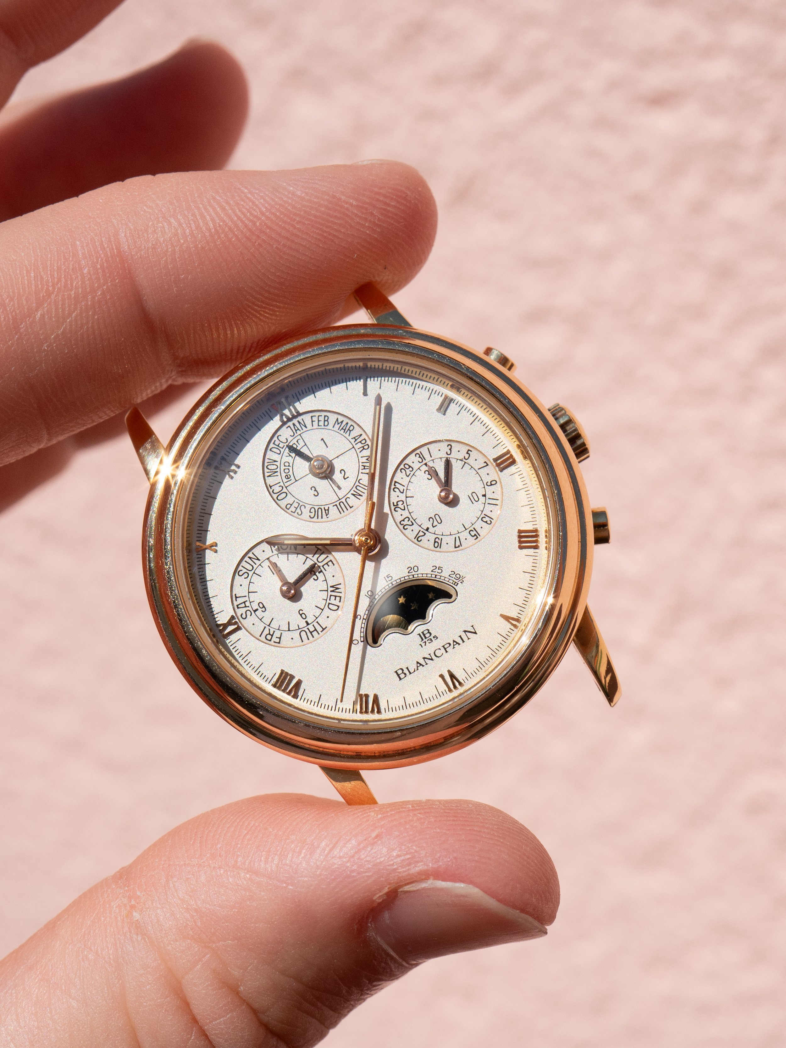 Early 1990's Blancpain Perpetual Calendar Chronograph 5585 No.1 Rose 1.JPG