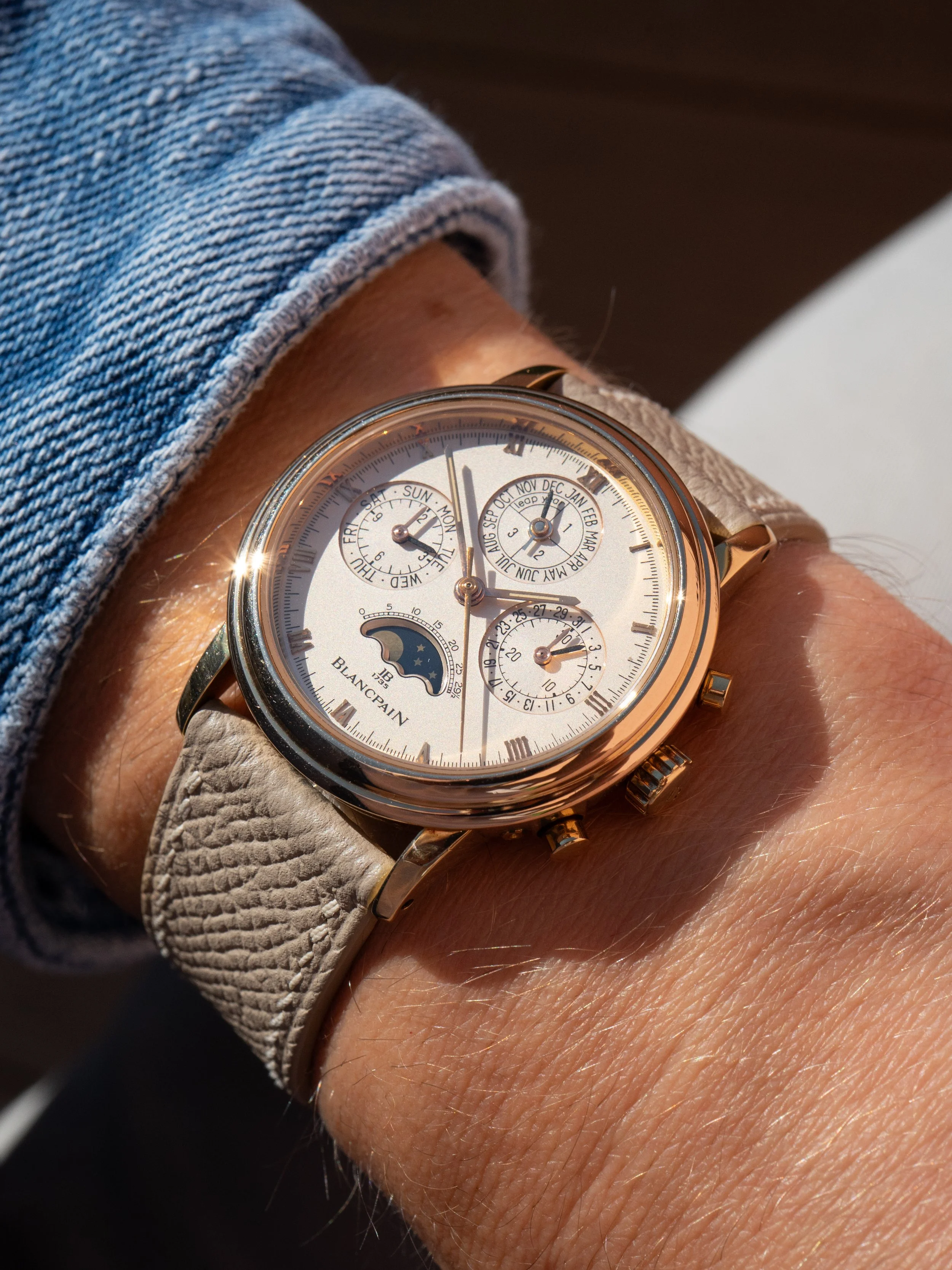 Early 1990's Blancpain Perpetual Calendar Chronograph 5585 No.1 Rose 5.JPG