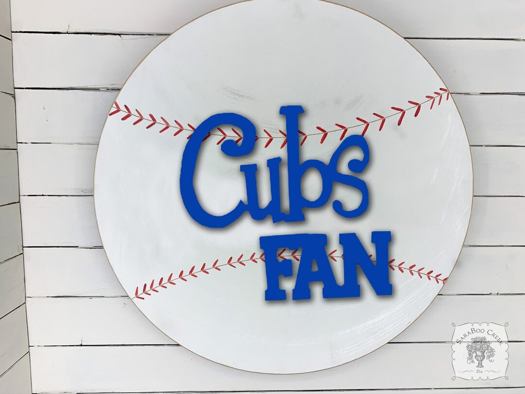 Baseball season is in full swing! Our custom cuts can be a perfect way you root on your favorite team on your front door, or decorate your child's room. #baseball #baseballdecor #frontdoordecor #sportsdecor #decorsign #customsign #namesign #baseballf