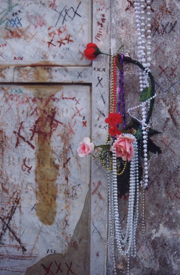 Marie Laveau's tomb at the St. Louis Cemetery #1 in New Orleans
