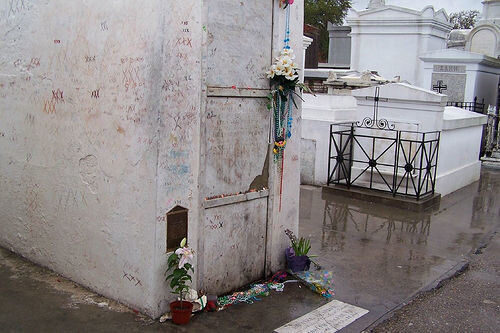 Marie Laveau's tomb at the St. Louis Cemetery #1 in New Orleans