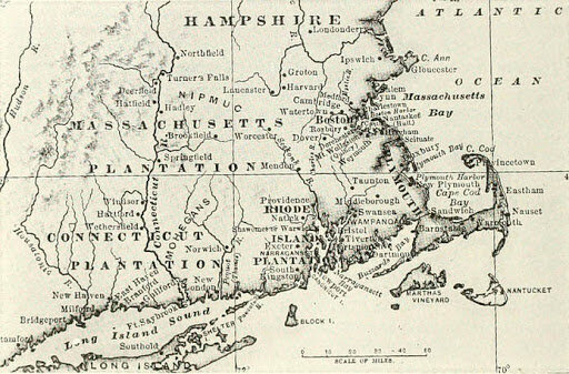 An old map of New England