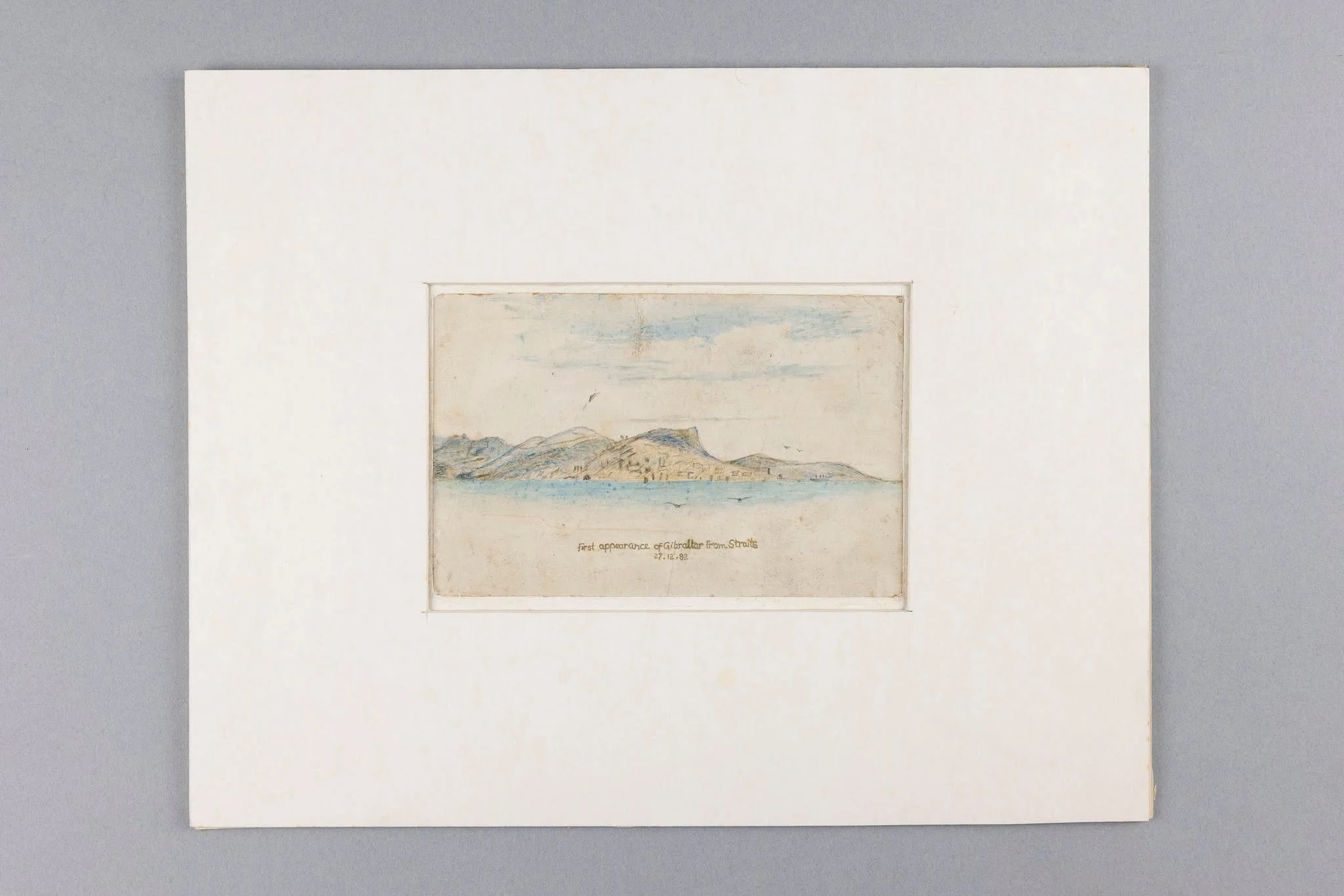  Appearance of Gibraltar, by Col. Arthur Morrow, 27th of December 1892, Collection of the Howick &amp; Districts Historical Society, acc:2010.78.1 