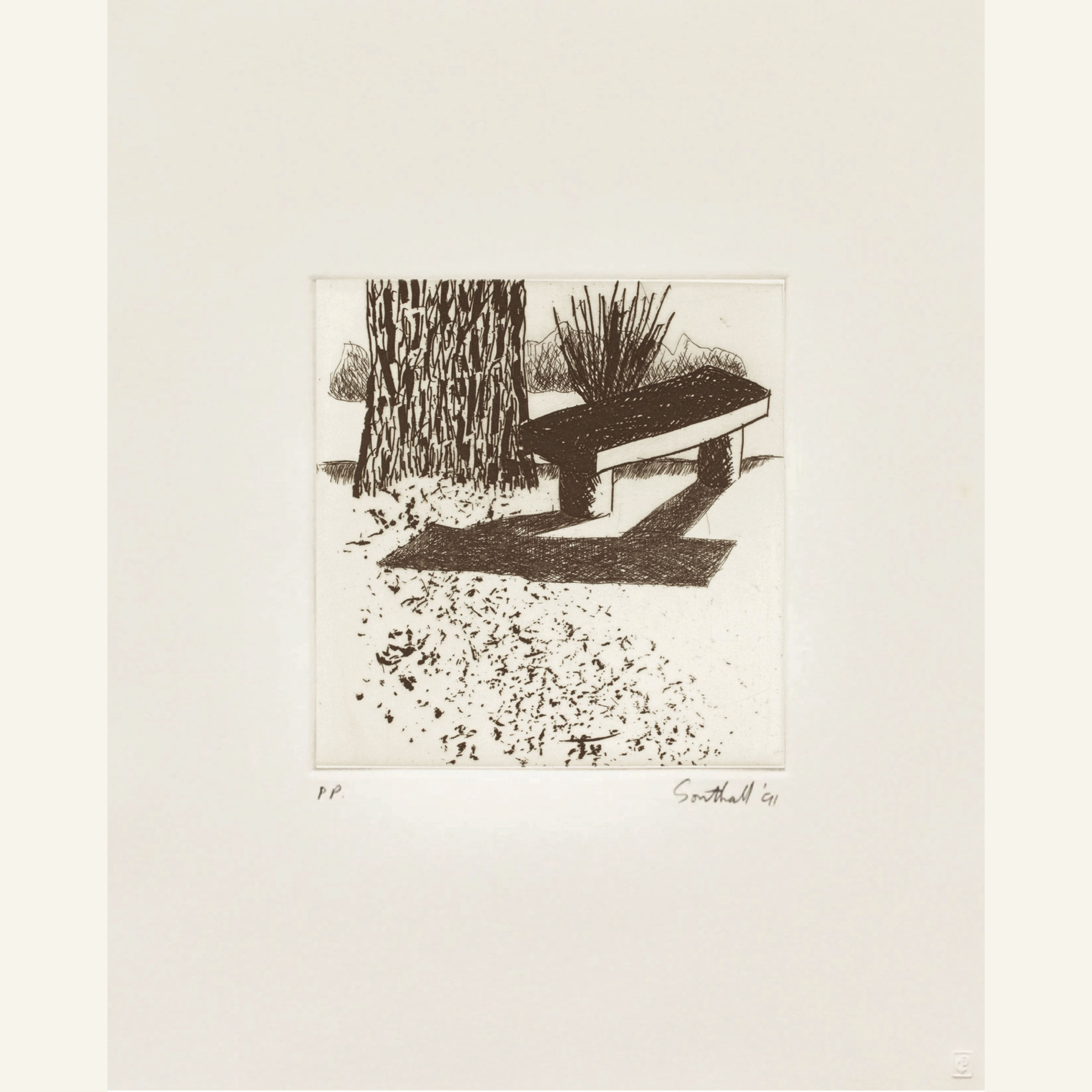 Andrew Southall | From Black and White of Brick and Bark (Bench)