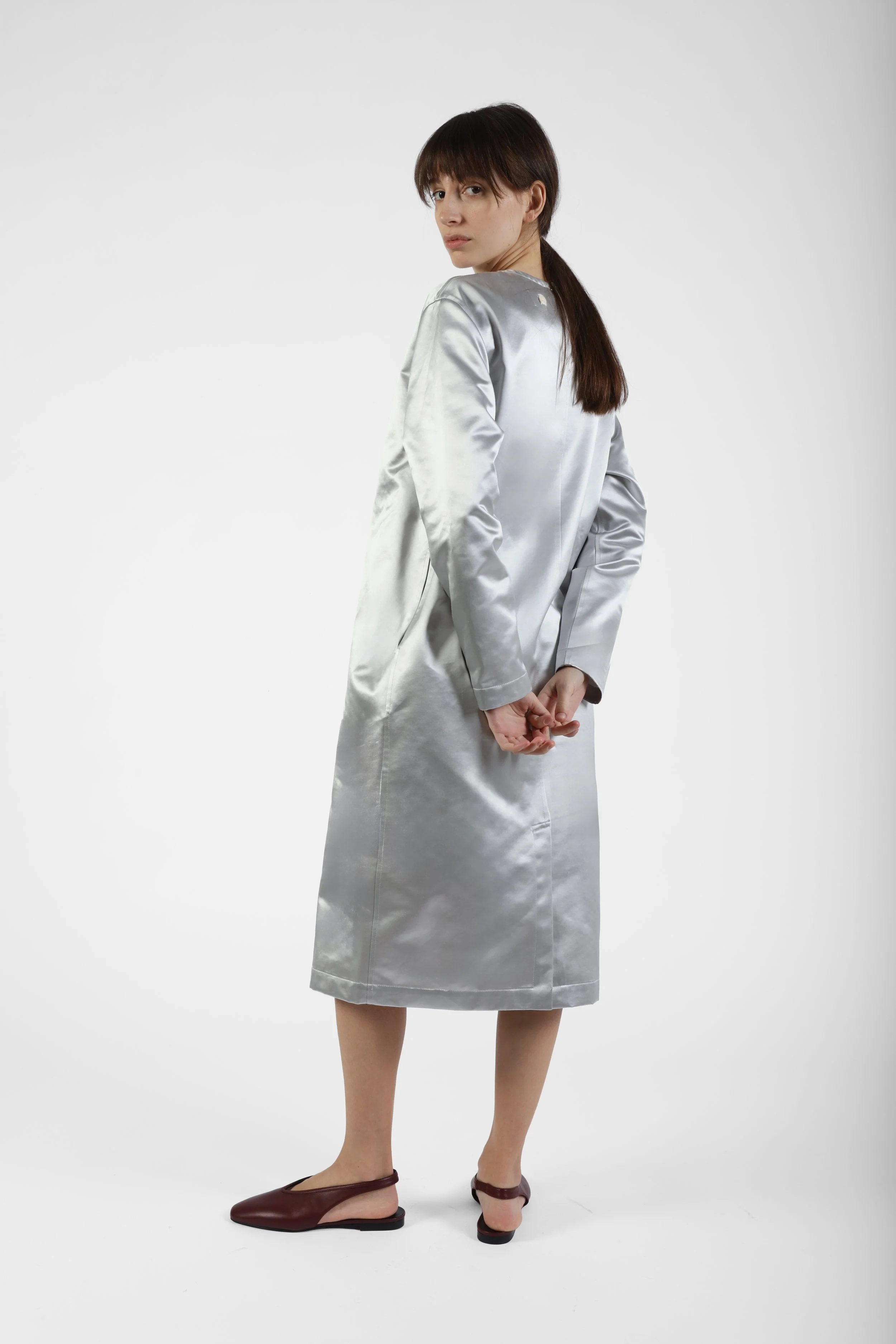 salvin dress siver argento nitto