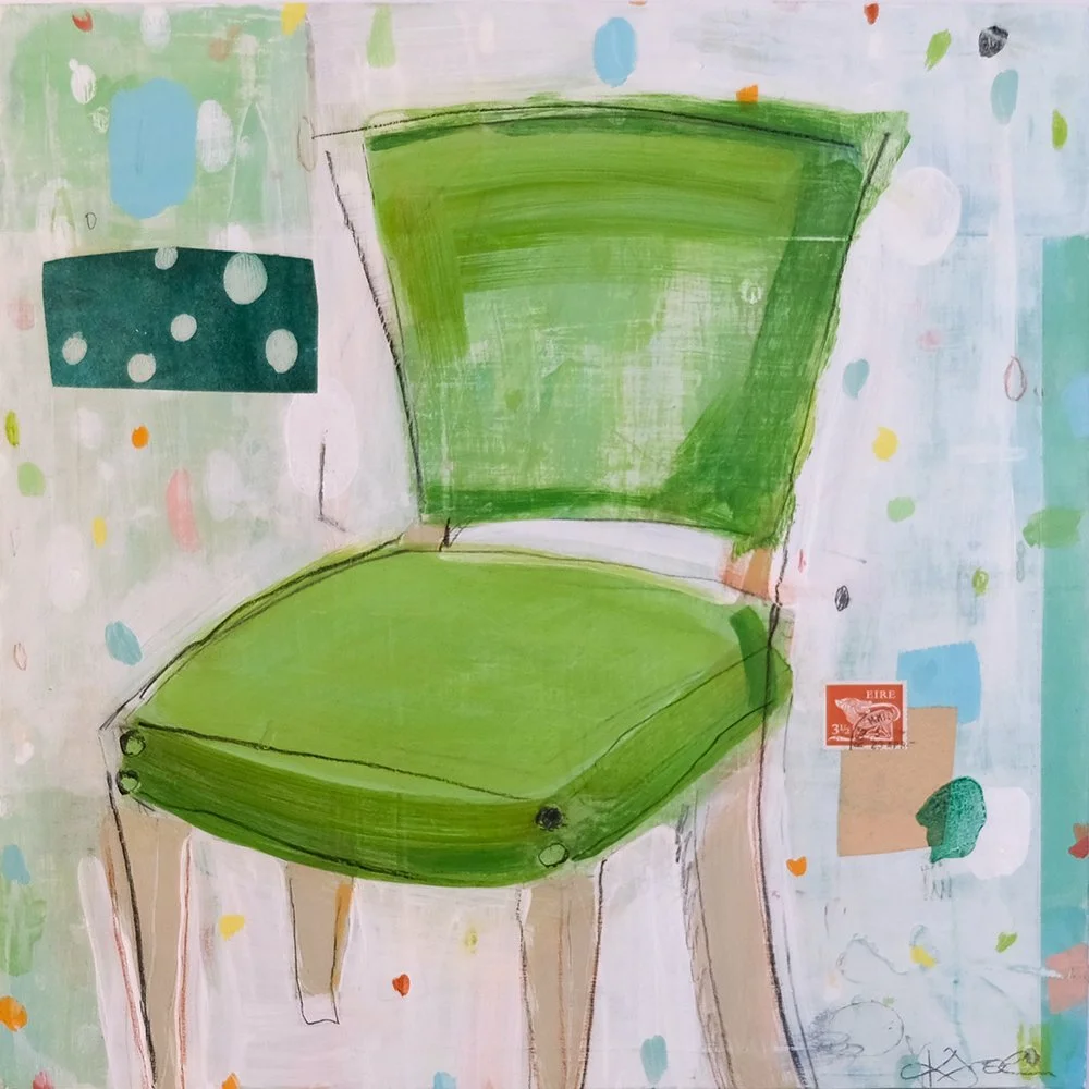 Ghost- Green Chair