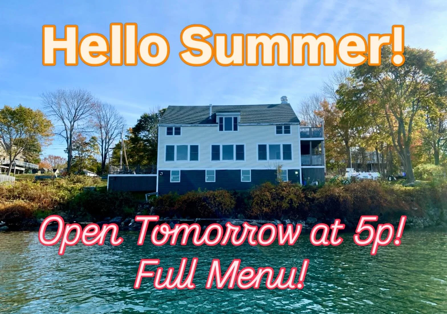 Come see what&rsquo;s new!
Open 11a- 8p Saturday May 23! 
Everyday!
Champagne &amp; Oyster Weekends!
#donuts 
#drafts 
#pizza 
#paradise 
#maineislands