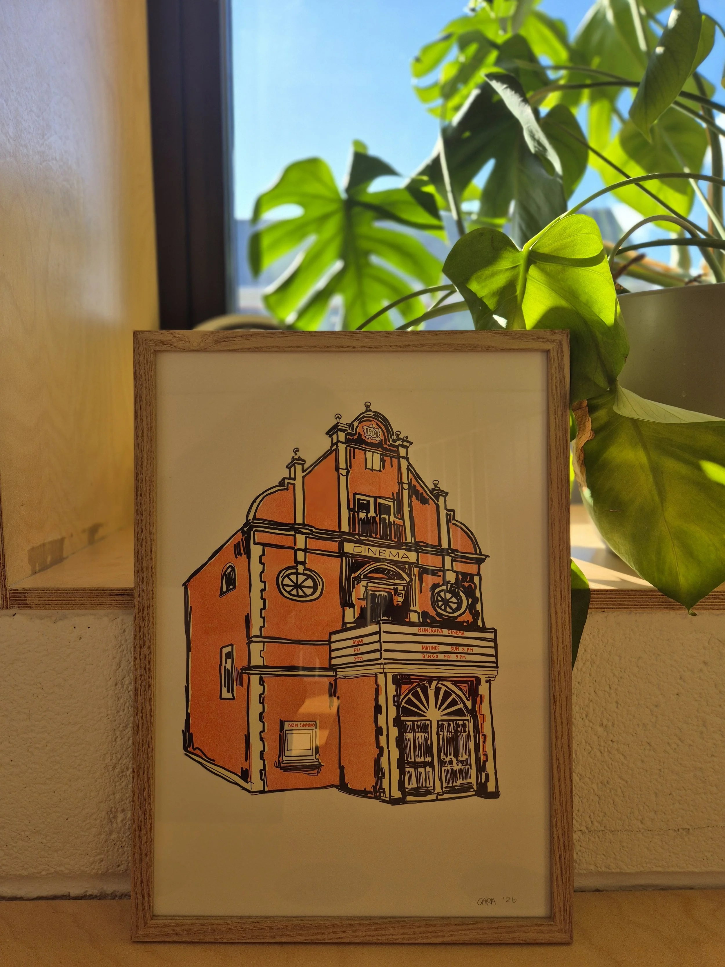 Buncrana Cinema Riso Print