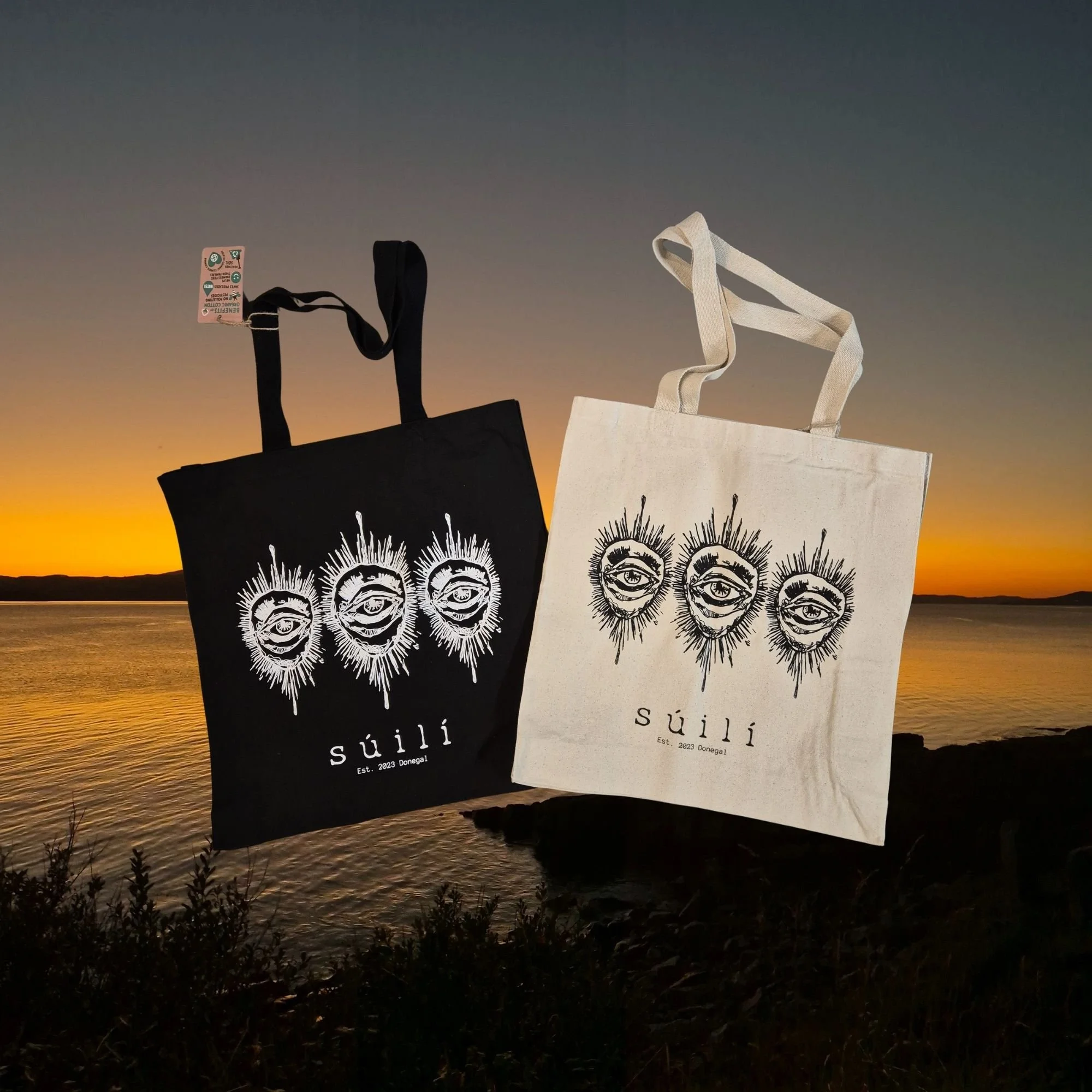 Lake of Eyes Organic Canvas Tote Bag