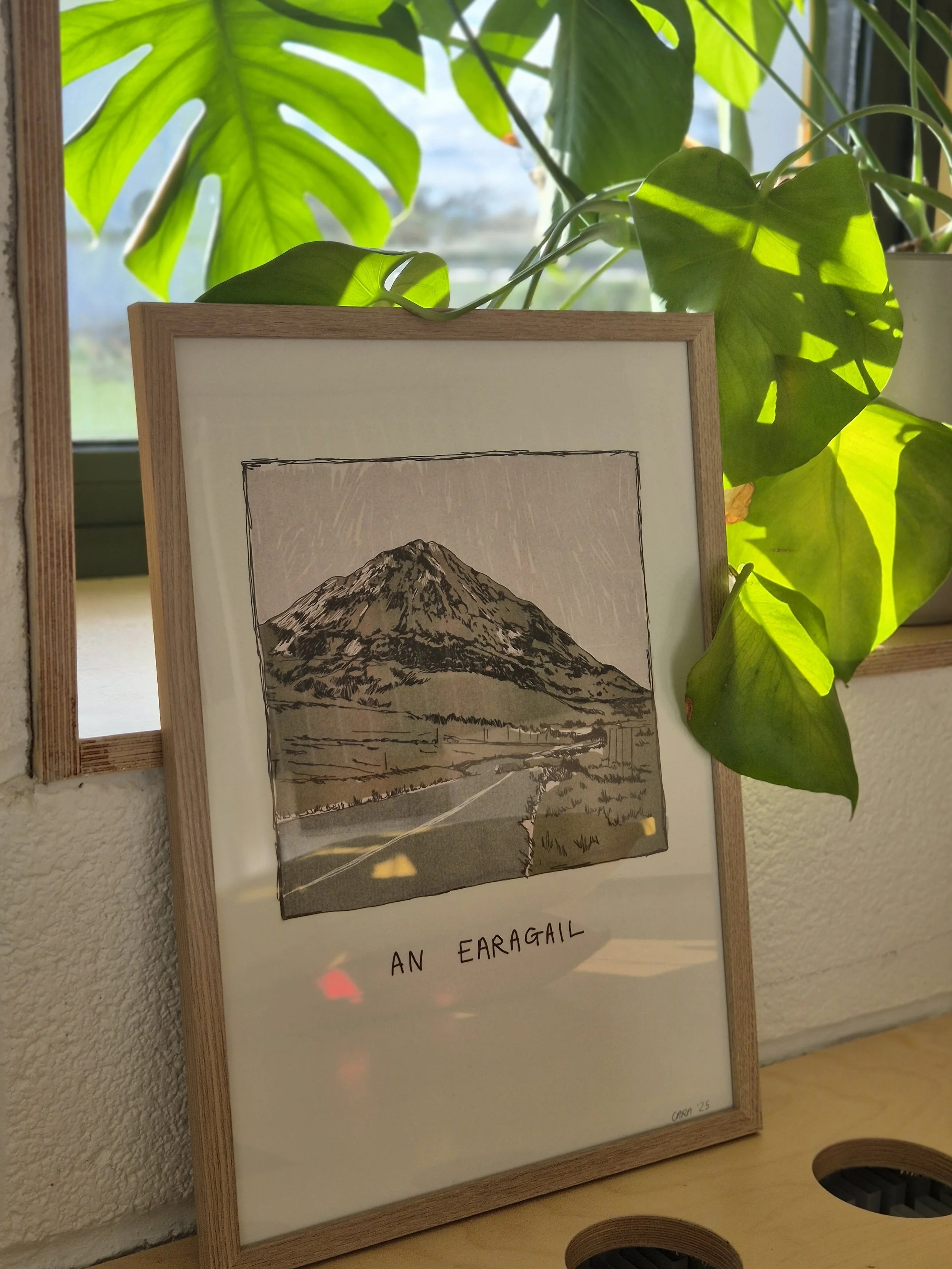 An Earagail (Errigal) Donegal, Signed Risograph Prin