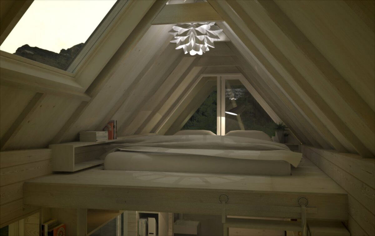Orca Cabin Loft with Skylights