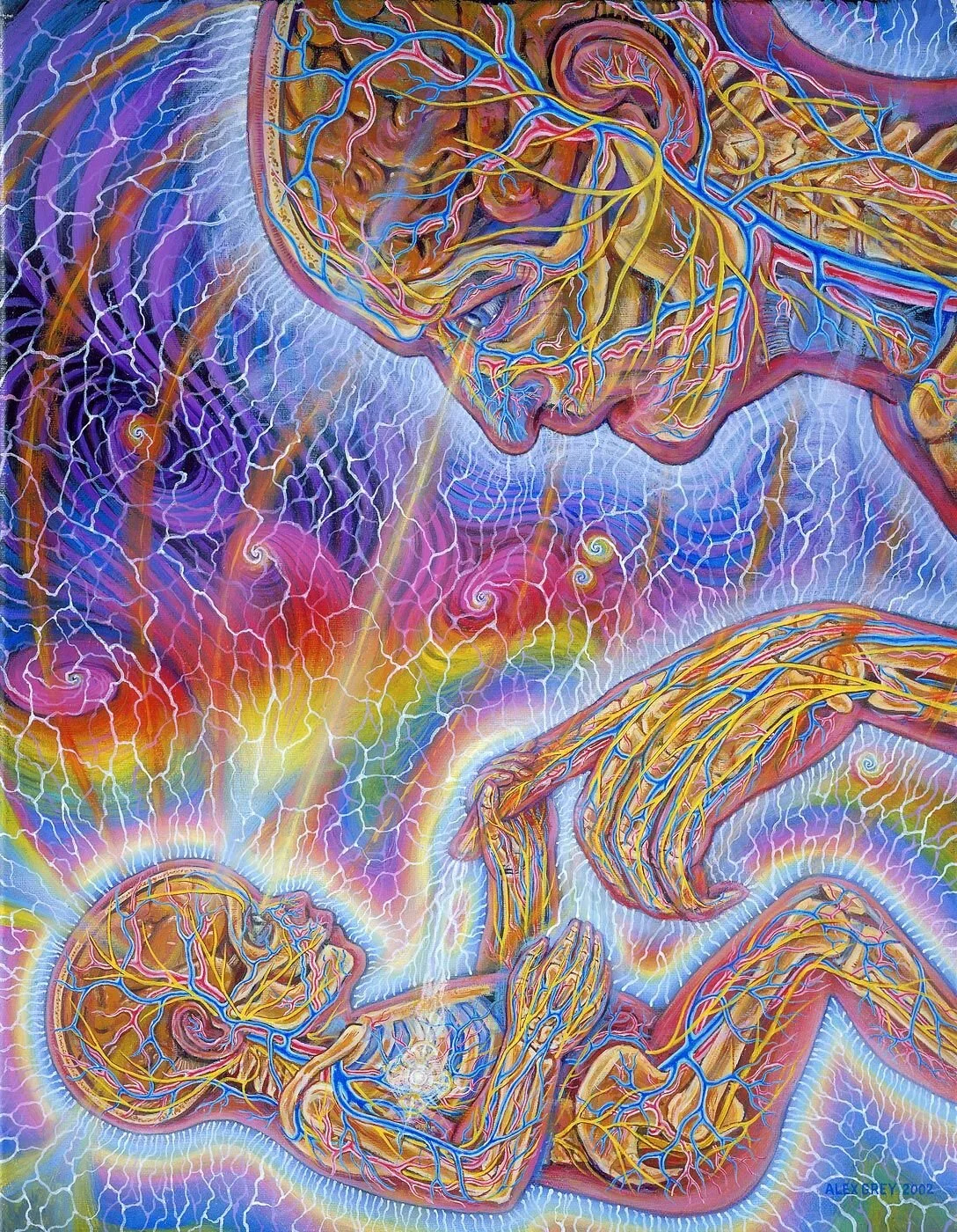 Alex Grey - look him him in Wikipedia