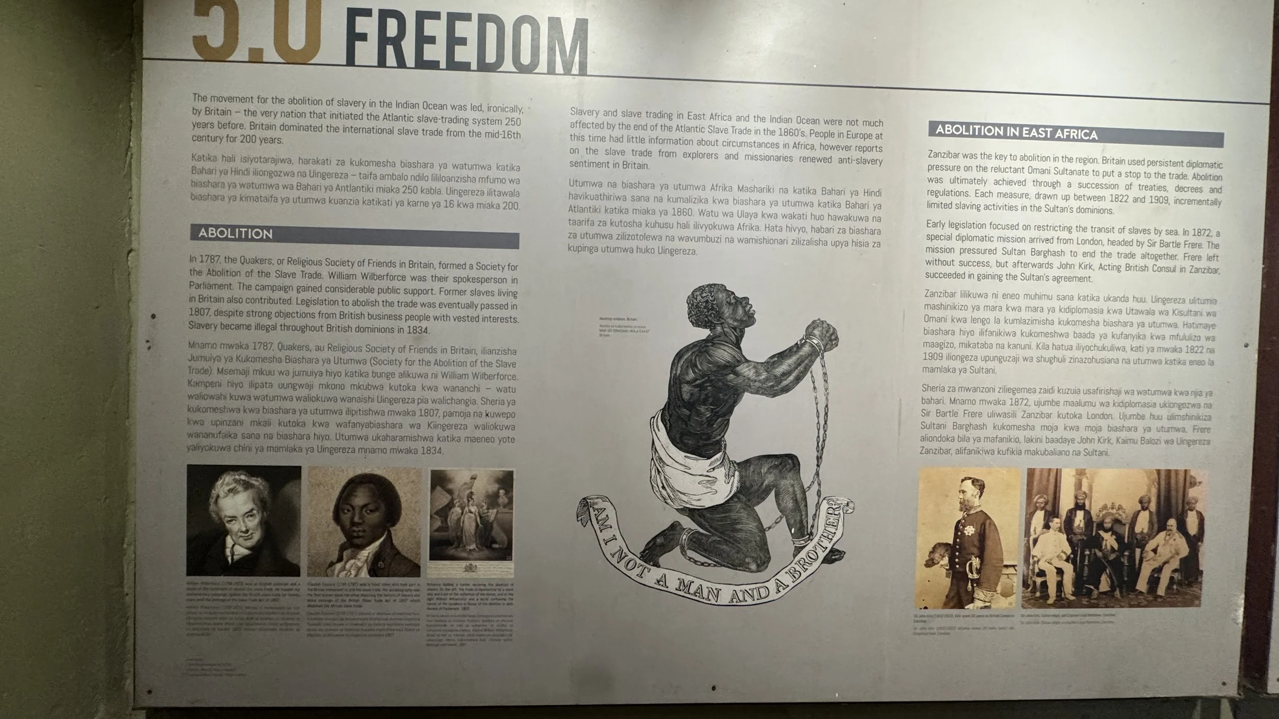 Abolition exhibit, Stone Town museum