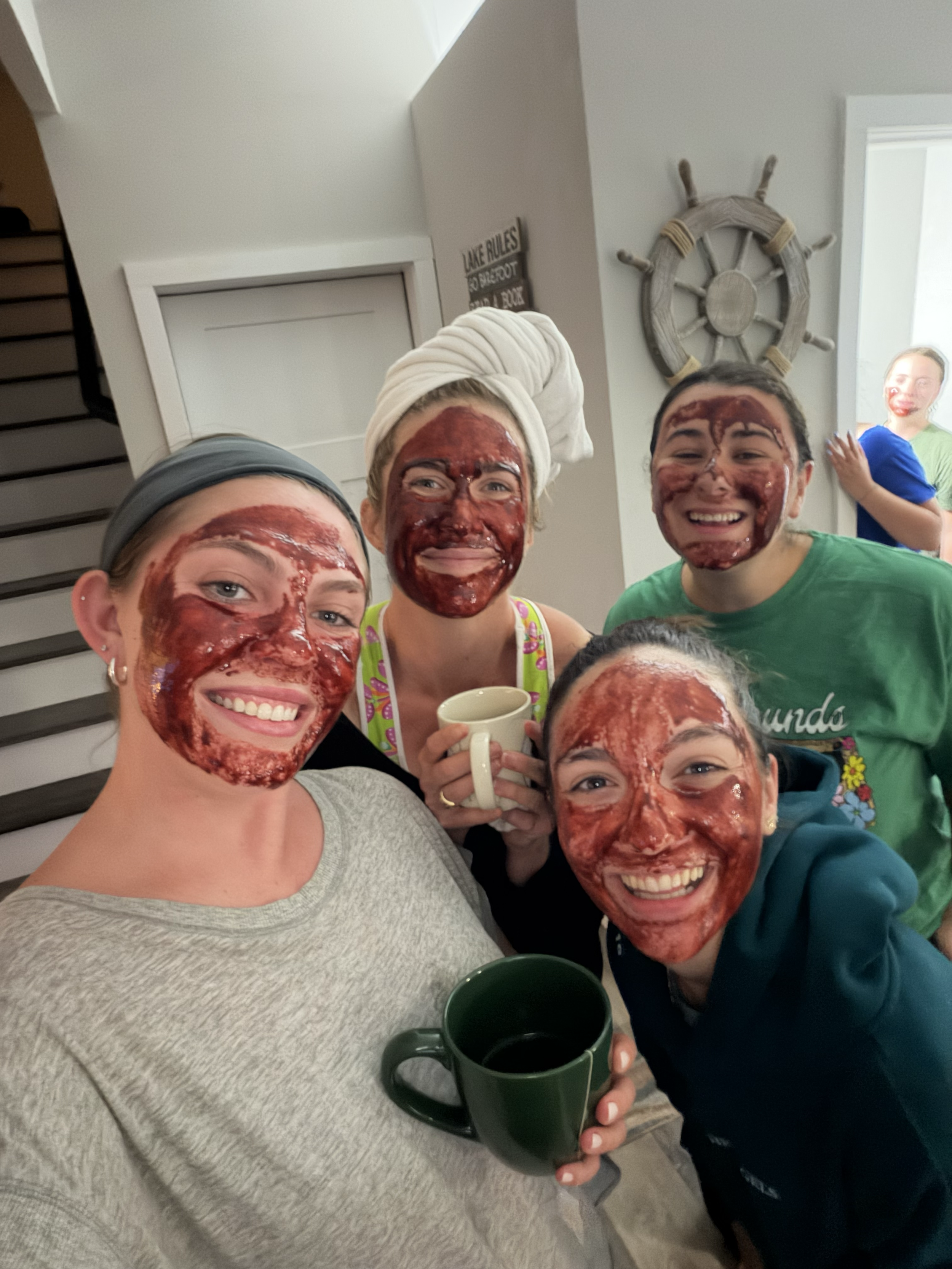 Wouldn't be complete without our honey + sandalwood facemask night!