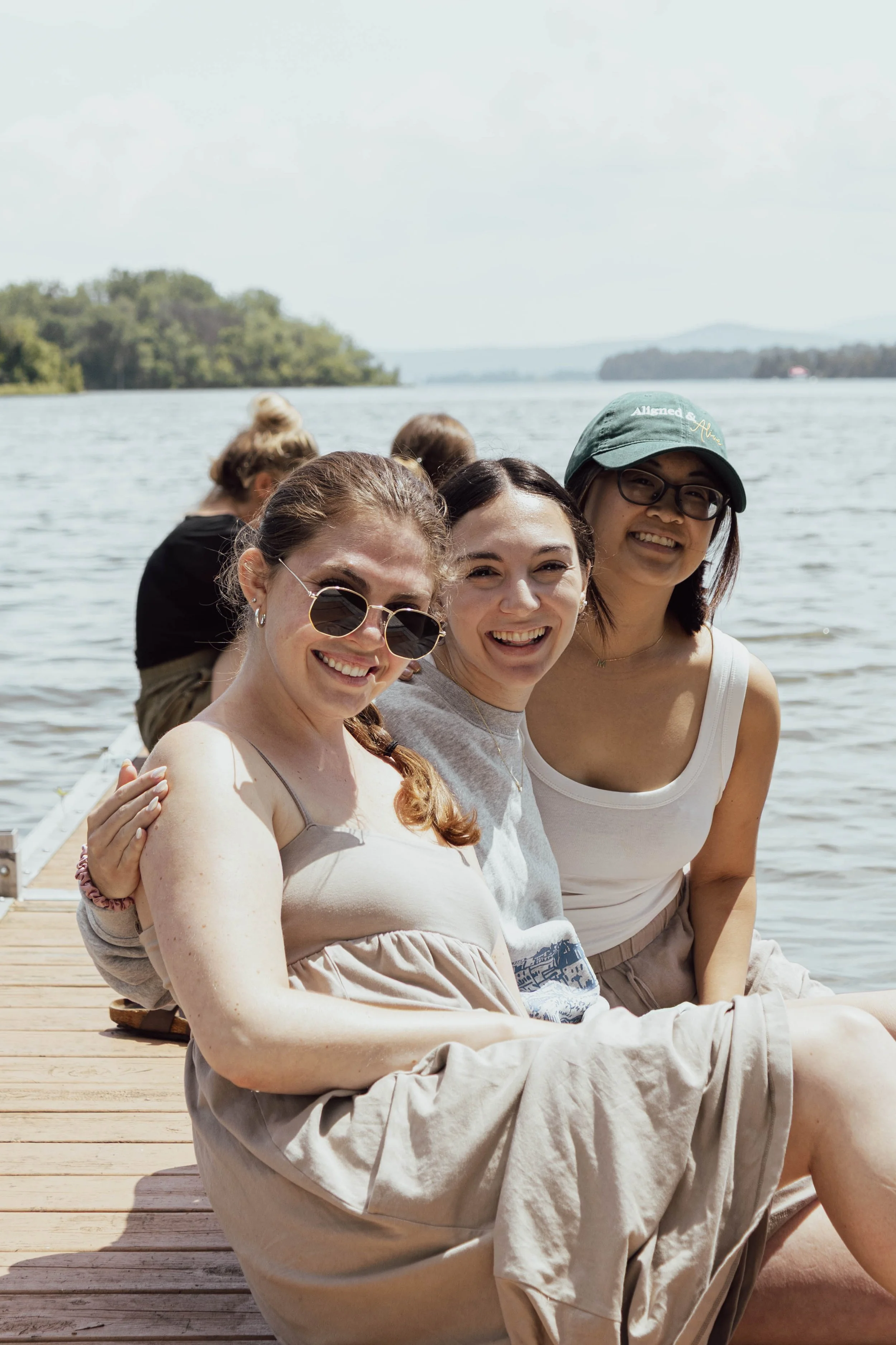 Girlies hanging out on the dock