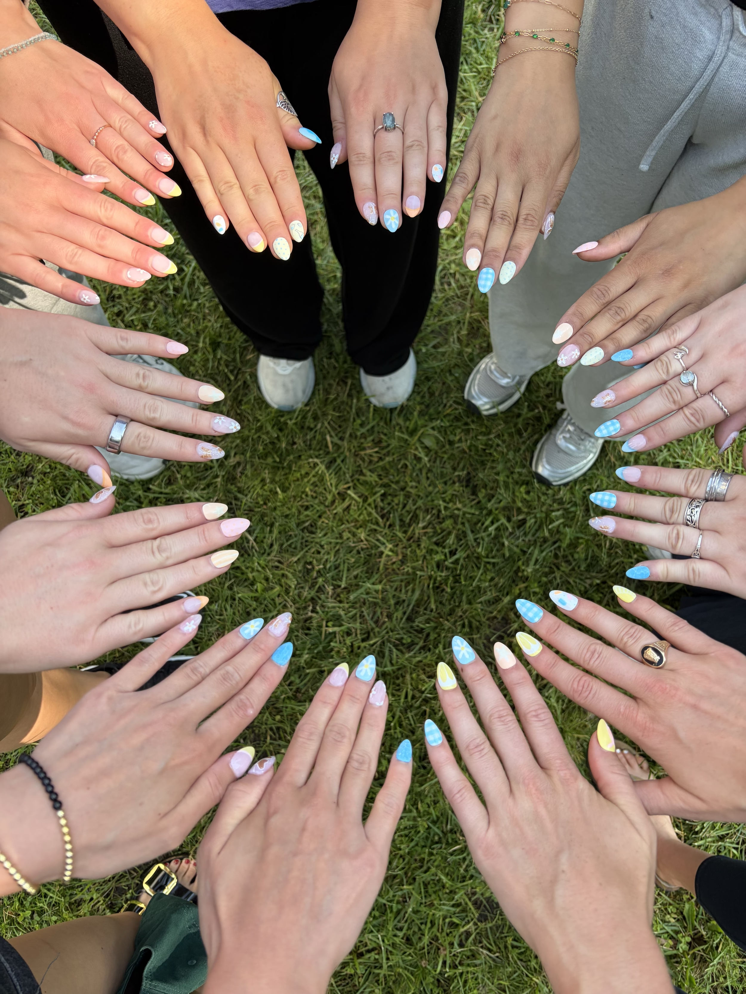 All the beautiful Aligned & Alive branded nails