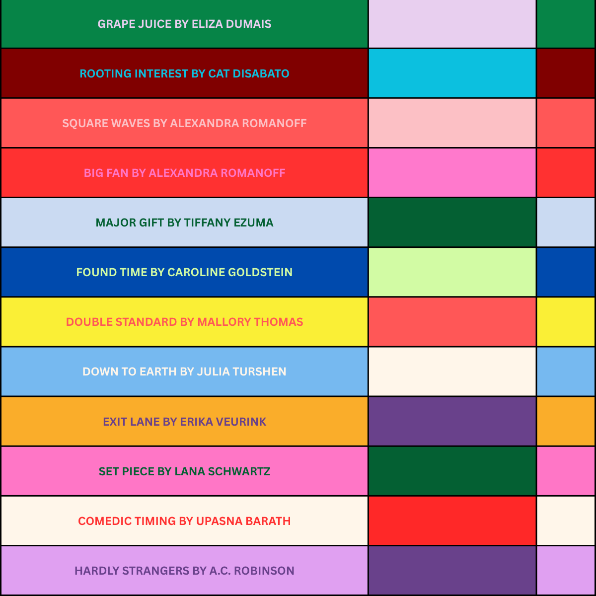 Graphic depicting spines of 831 Stories published as of July 2026 in personal ranking order