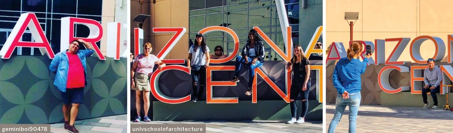 A large sign at Arizona Center has become a piece of sculpture enjoyed (and photographed!) by visitors.