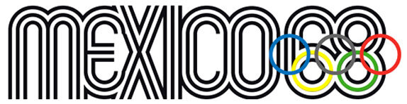 Lance Wyman’s 1968 Mexico City logo. (Image via Olympics.com)