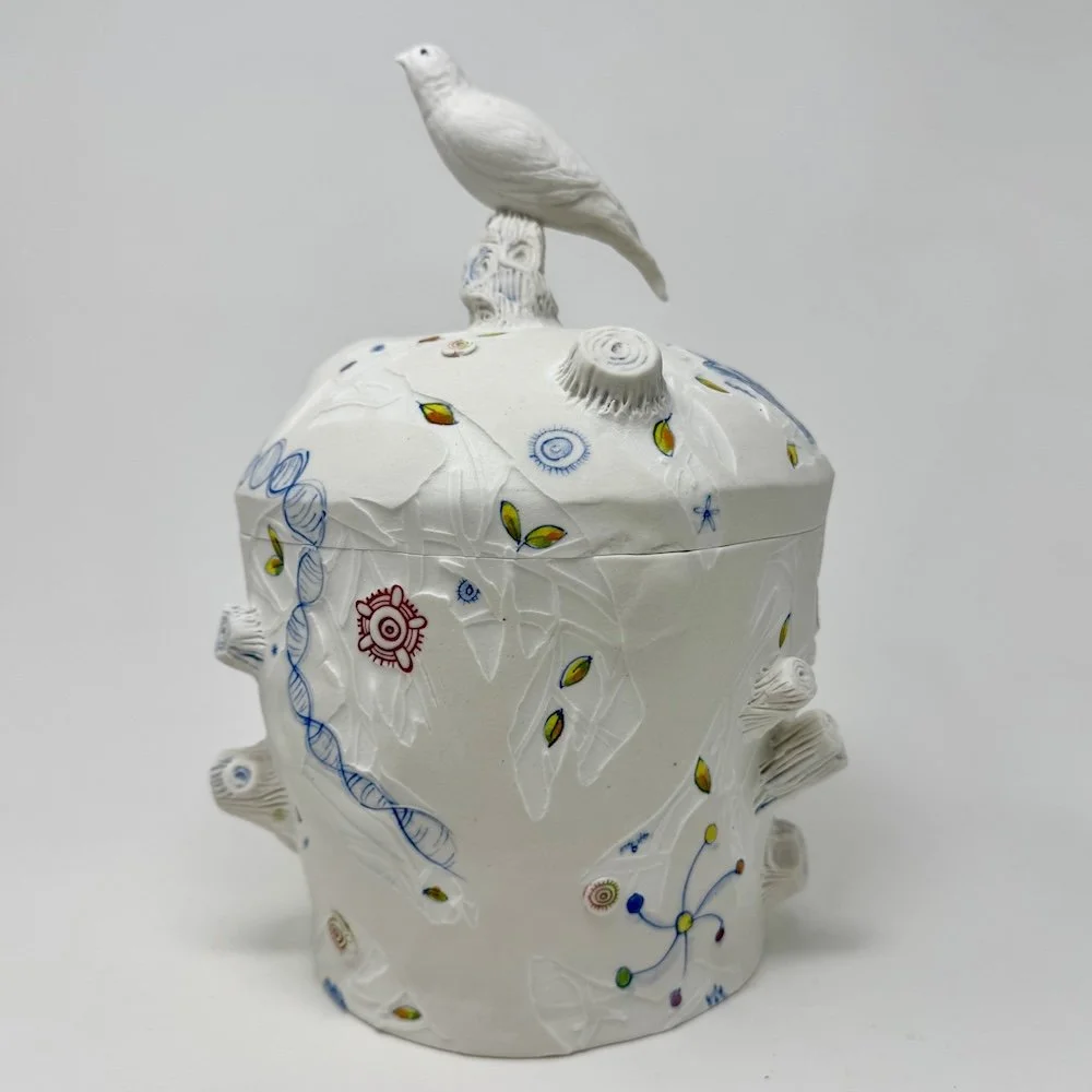 Bird Knob Jar