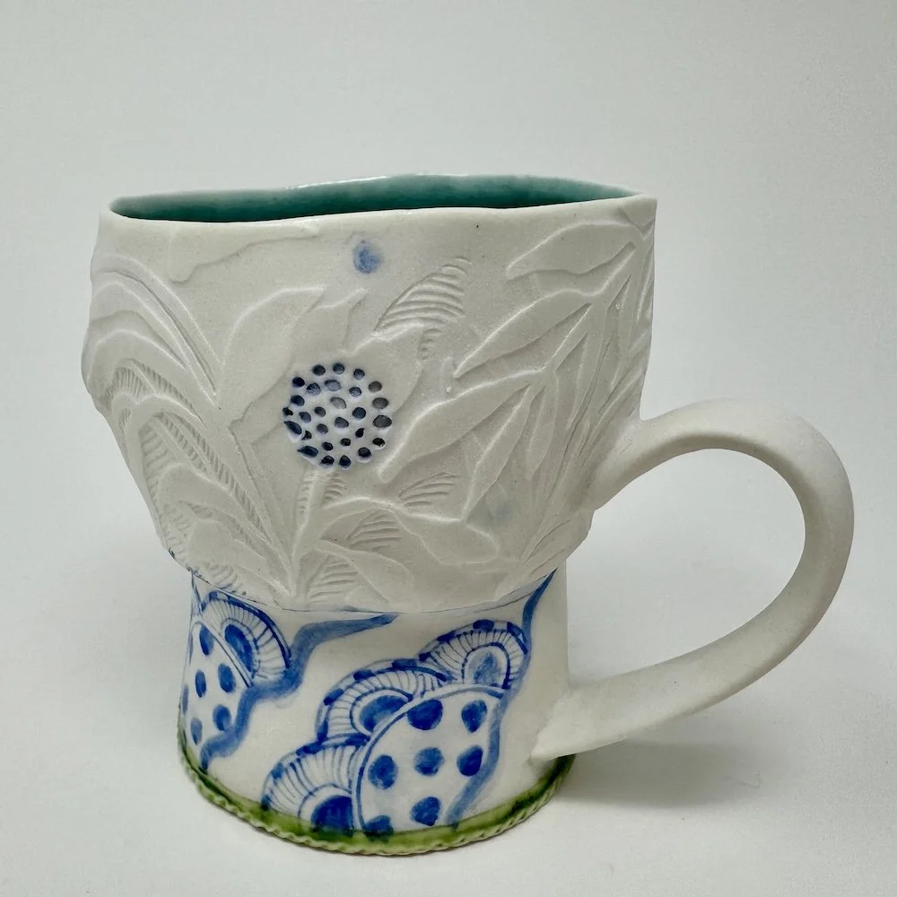 White Leaf Mug