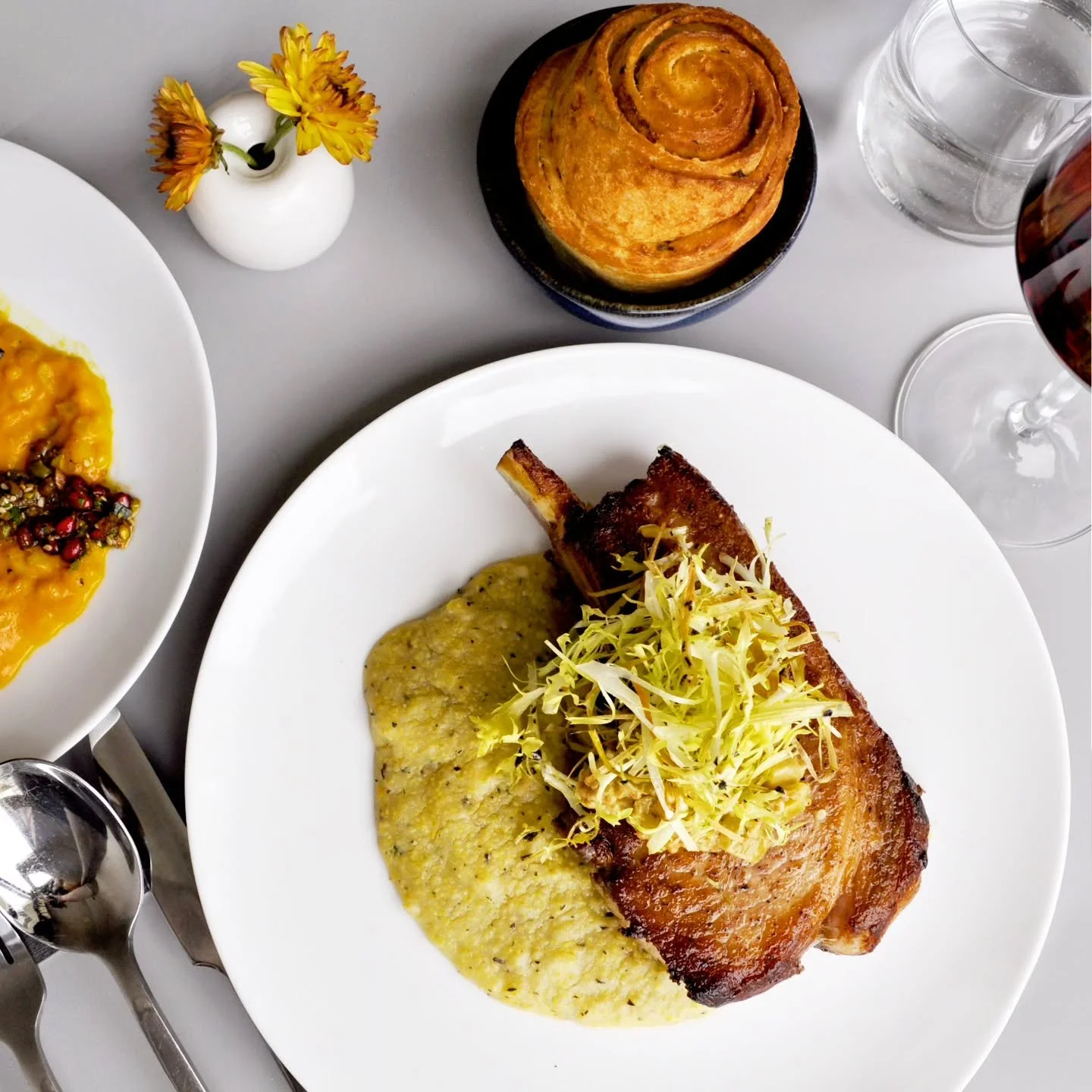 We have returned from our brief winter break. We slept, stretched, reconnected with friends and family, and prepped some beautiful pork chops from our local farm partners. Now, our doors are open and we are ready to see our wonderful dining community