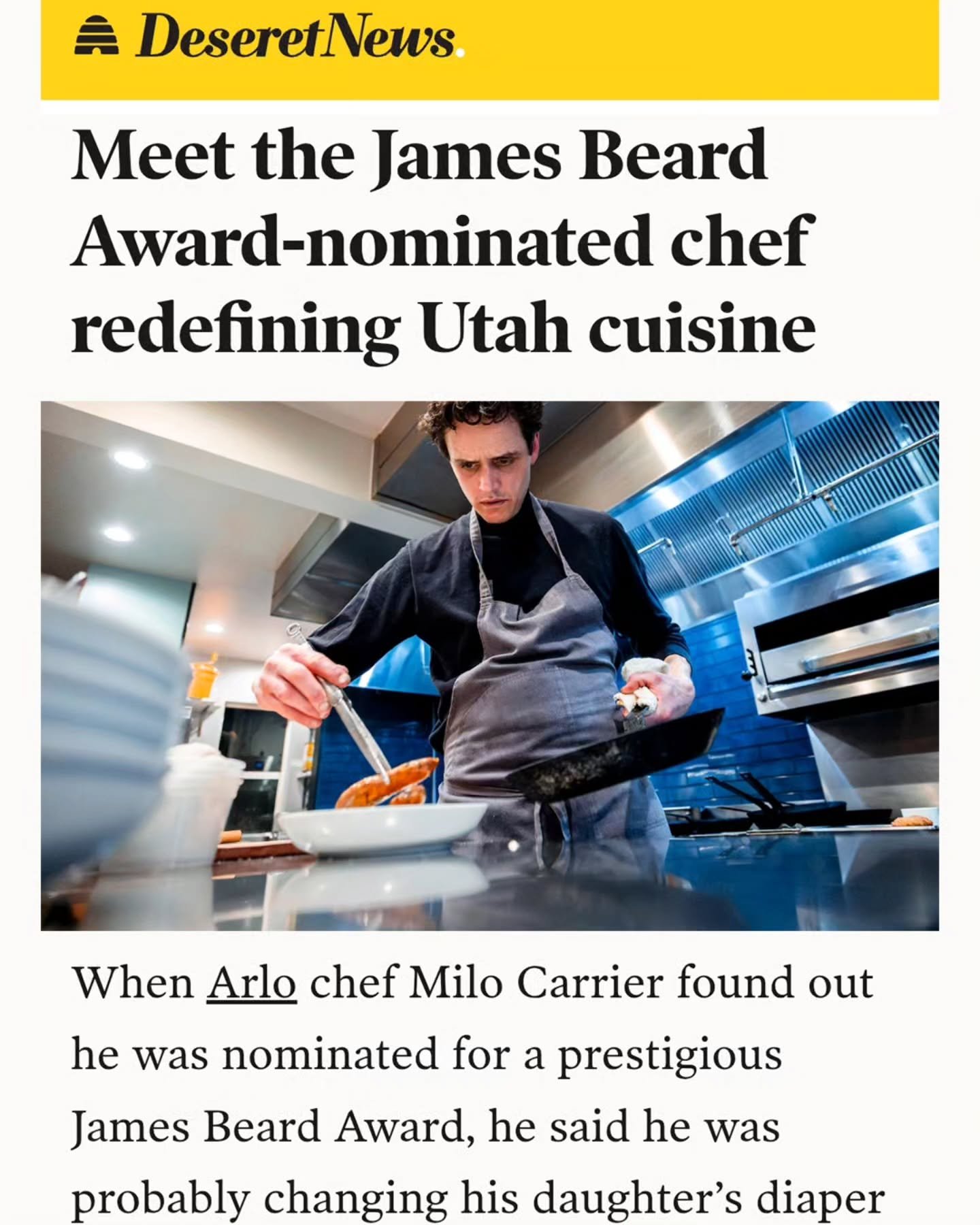 Thank you DNews for the article! For those wanting to know more about the tall, dark, and tired figure whirling around the Arlo kitchen, here's a bit on the background of our flavorful leader.
-Not to knock the headline, but we're definitely not look