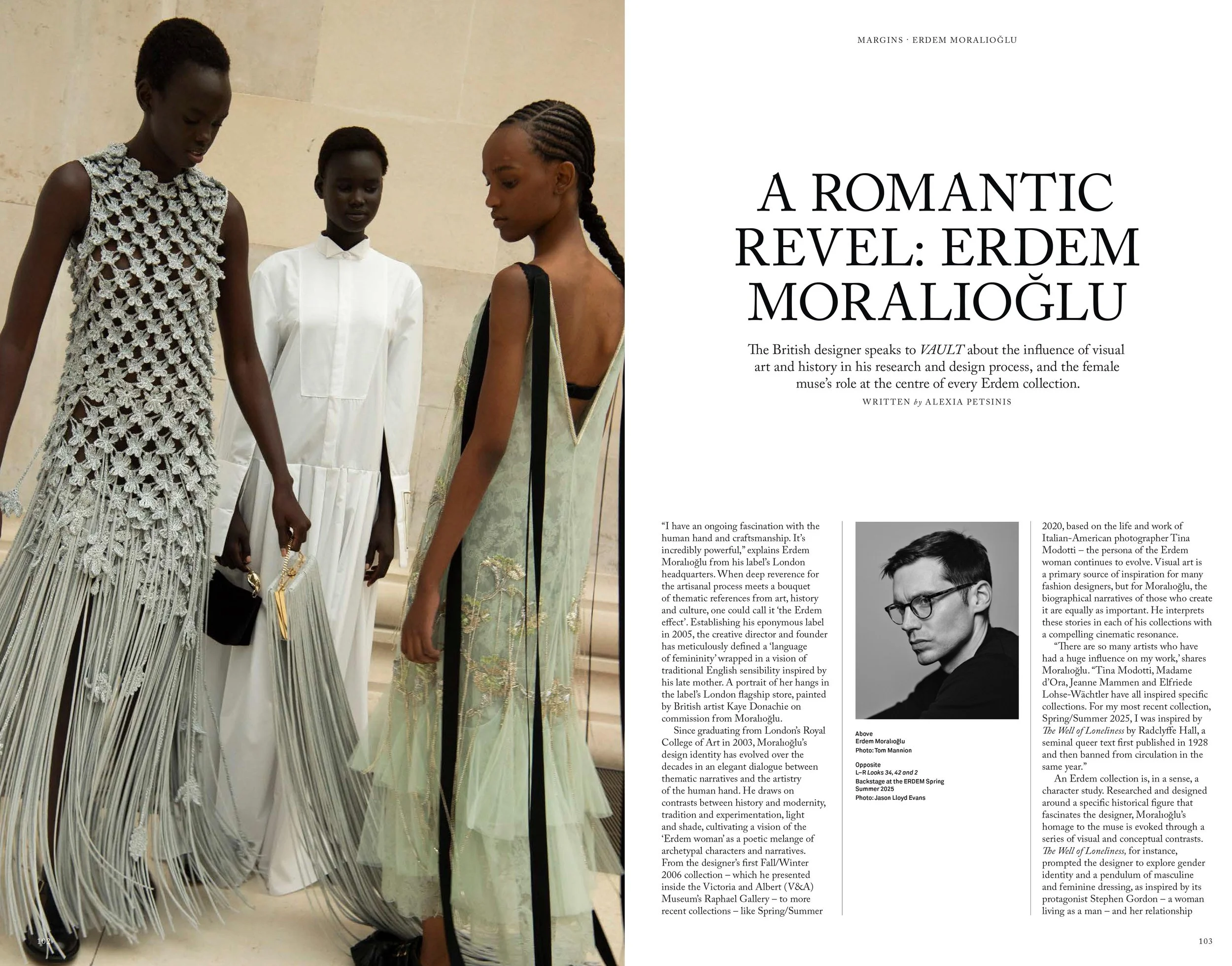 'A Romantic Revel: Erdem Moralıoğlu', VAULT MAGAZINE (Issue 48), 2024