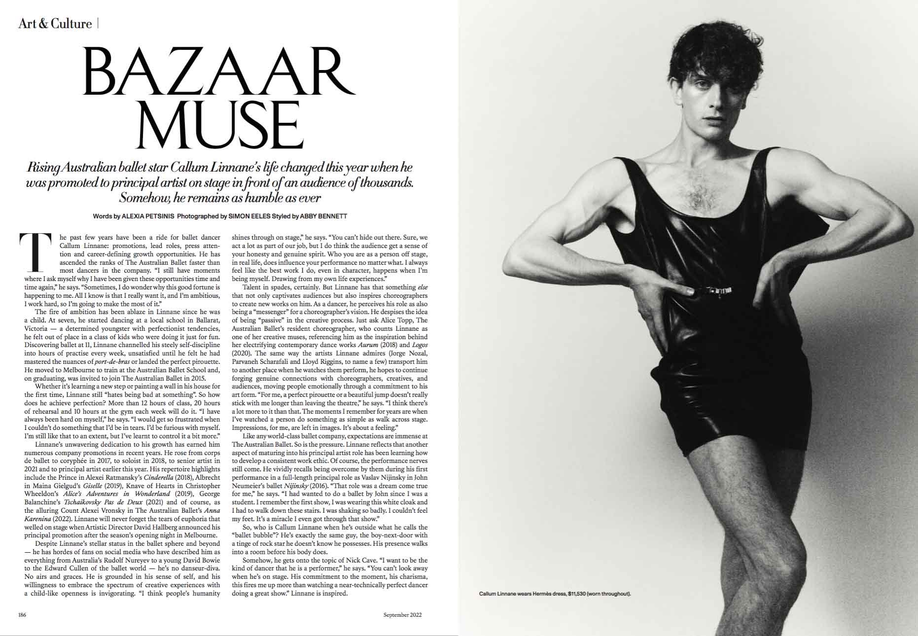 'BAZAAR Muse: Callum Linnane' - HARPER'S BAZAAR (2022)