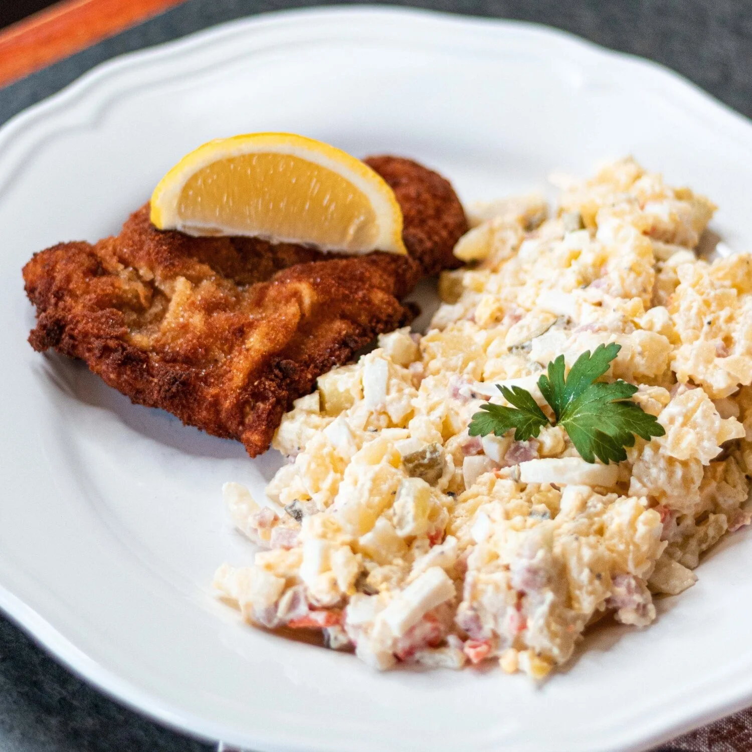 Pork (or chicken) Schnitzel with Traditional Czech-Style Potato Salad