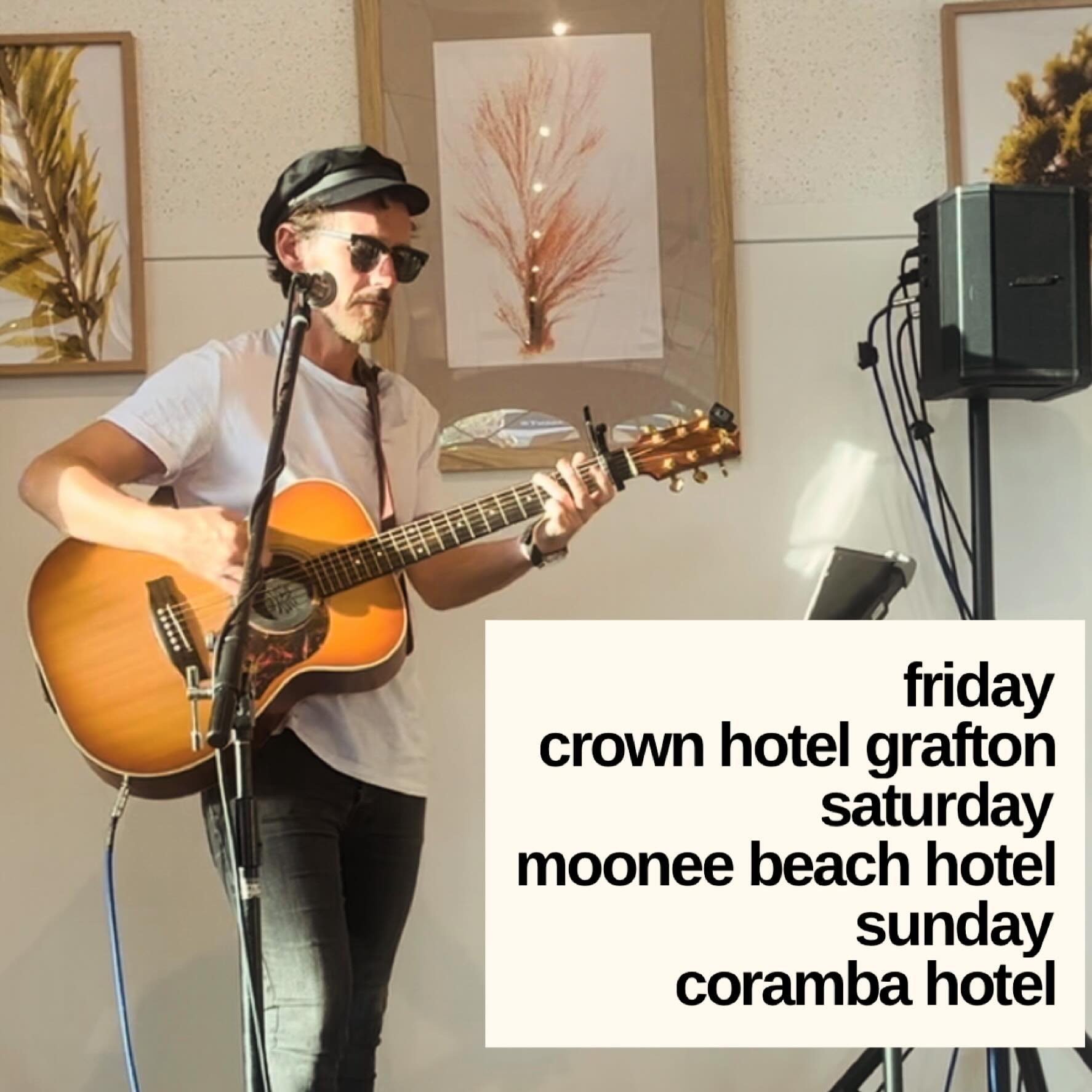 This weekend I&rsquo;m making a trip down south for some shows around #Grafton and the #coffscoastnsw on behalf of the good folk at @offbeatoperations 🎼✨

Friday at the @crownhotelmotelgrafton from 5:30pm 👑✨

Saturday at the @mooneebeachhotel from 