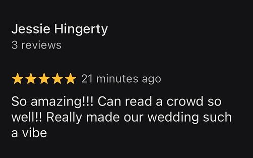 Kind words from Jessie & Max after their awesome wedding at @fins.plantationhouse 🎼✨
These guys absolutely torched the dance floor 🔥💃🏼 🕺🏻