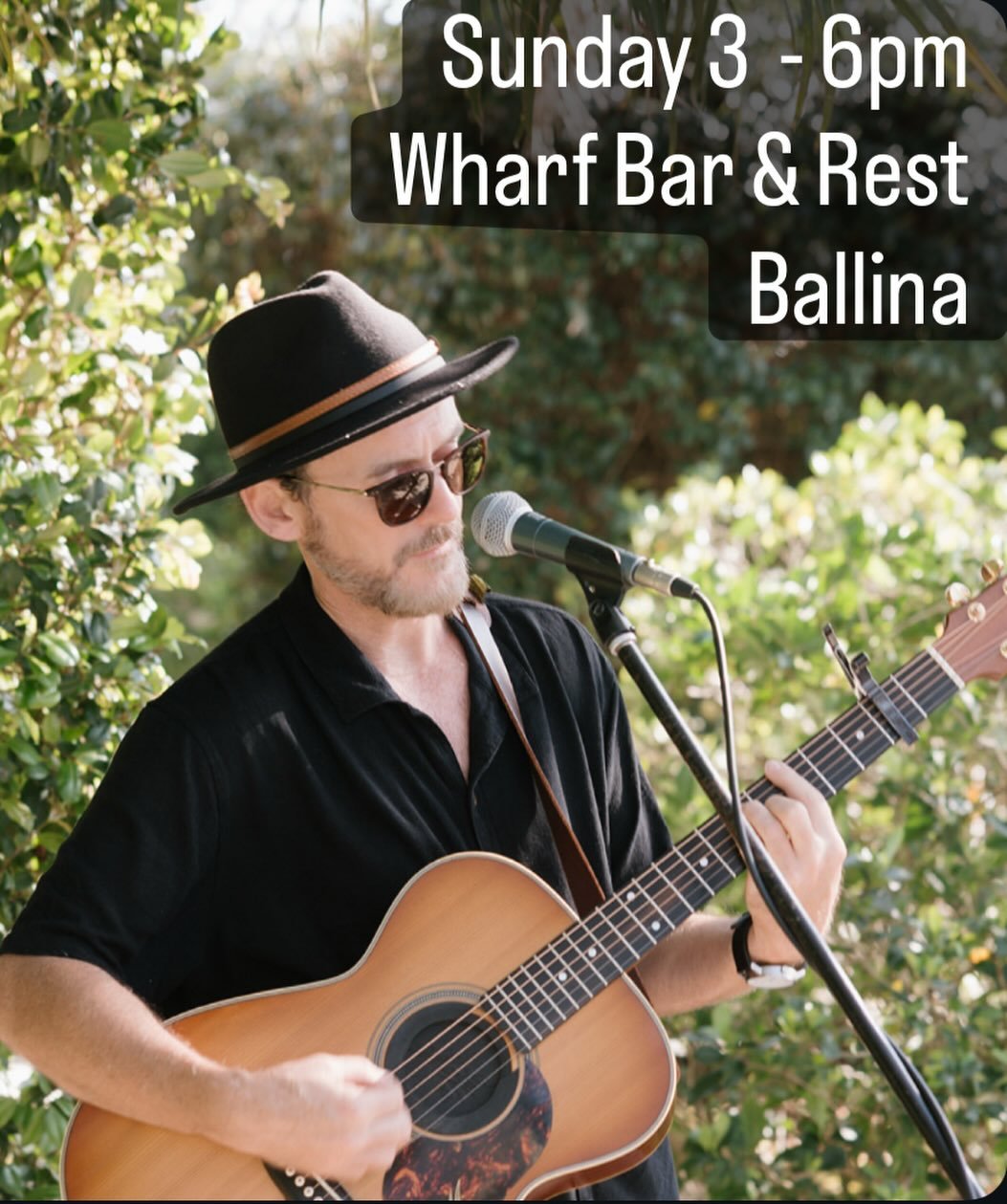 Come hang out with me this Sunday at the @wharfbarballina from 3pm for some live music by the water ✨