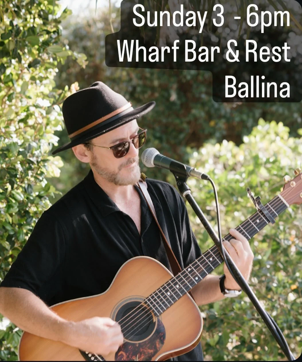 Come hang out with me this Sunday at the @wharfbarballina from 3pm for some live music by the water ✨