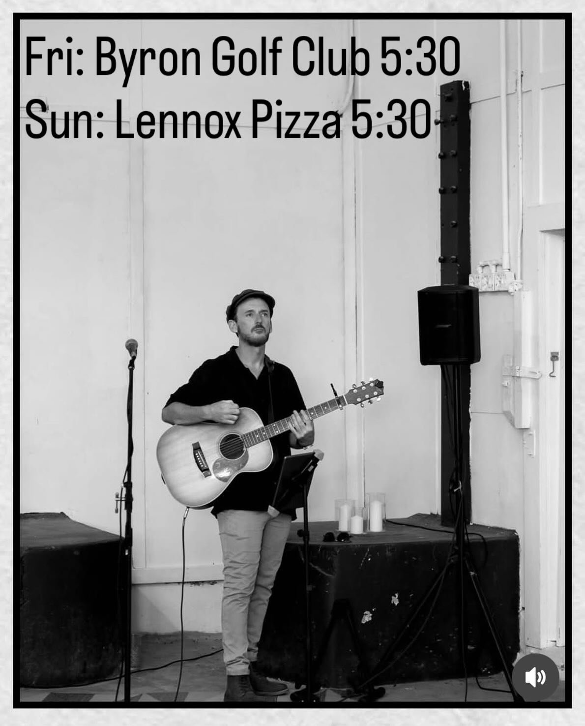 Come join me this weekend at two of the best spots in town! 

Friday at @byronbaygolfclub from 5pm 

Sunday at @lennoxpizzabarandkitchen from 5pm. 

Amazing views and cold brews ✨

Thank Liss @seedandsalt_photography for the image 📸