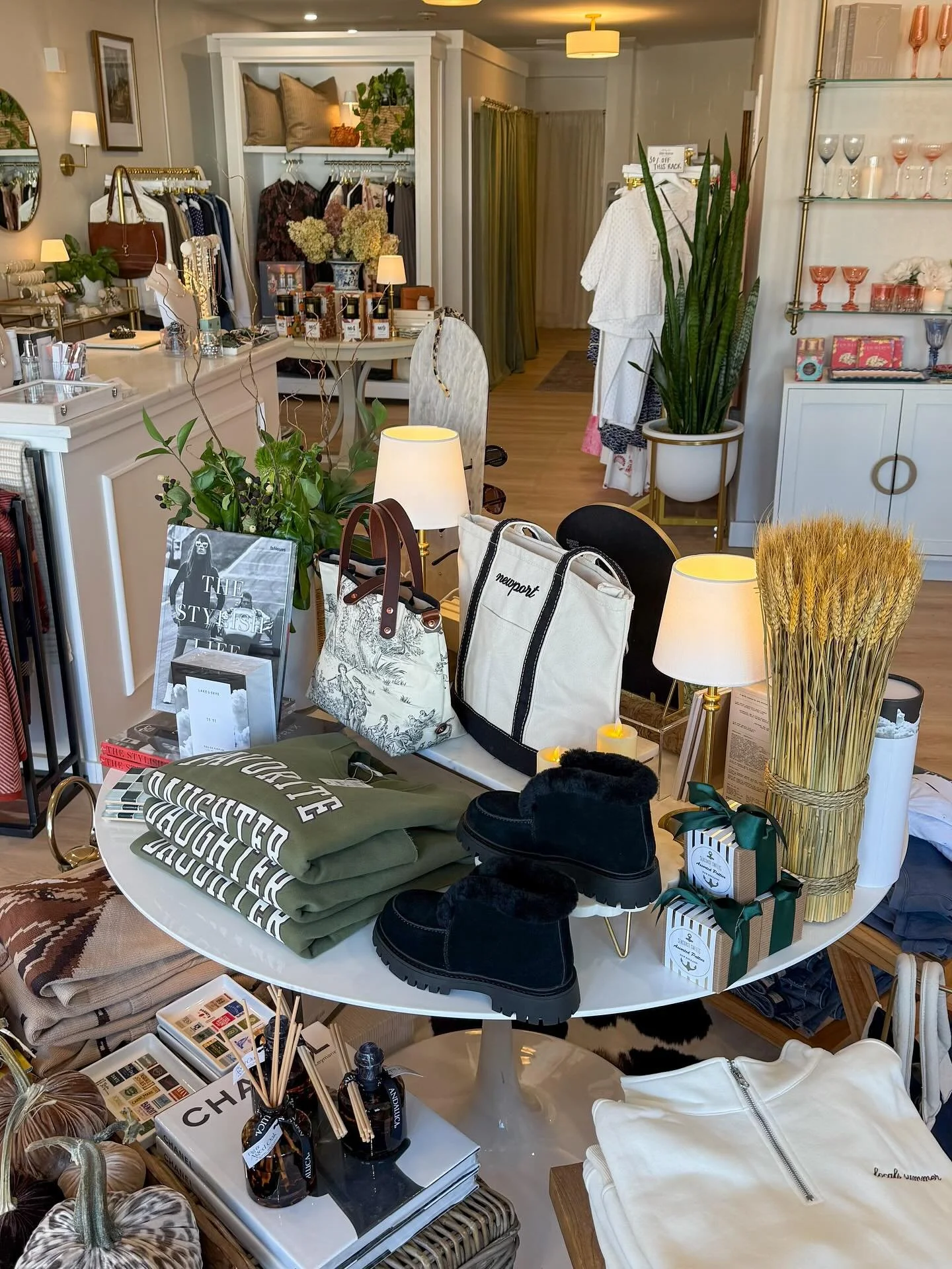 falling more in love with October every year 🍂 friendly reminder we are CLOSED on Tuesdays for the month &mdash; but running a fun promo today online in lieu of it! 50% off summer collection &mdash; select products, final sale, no adjustments. Happy