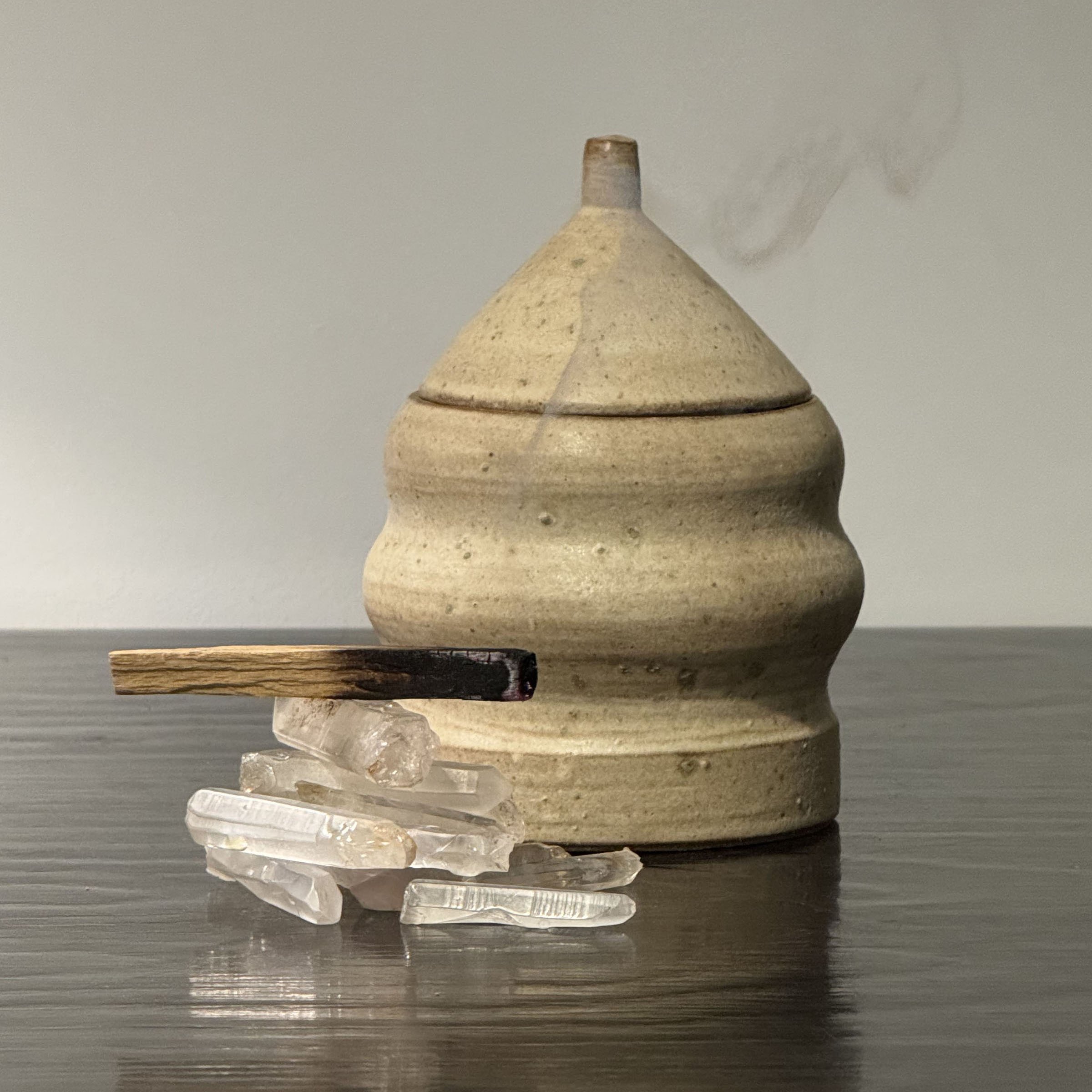 Salt Glaze Incense Jar