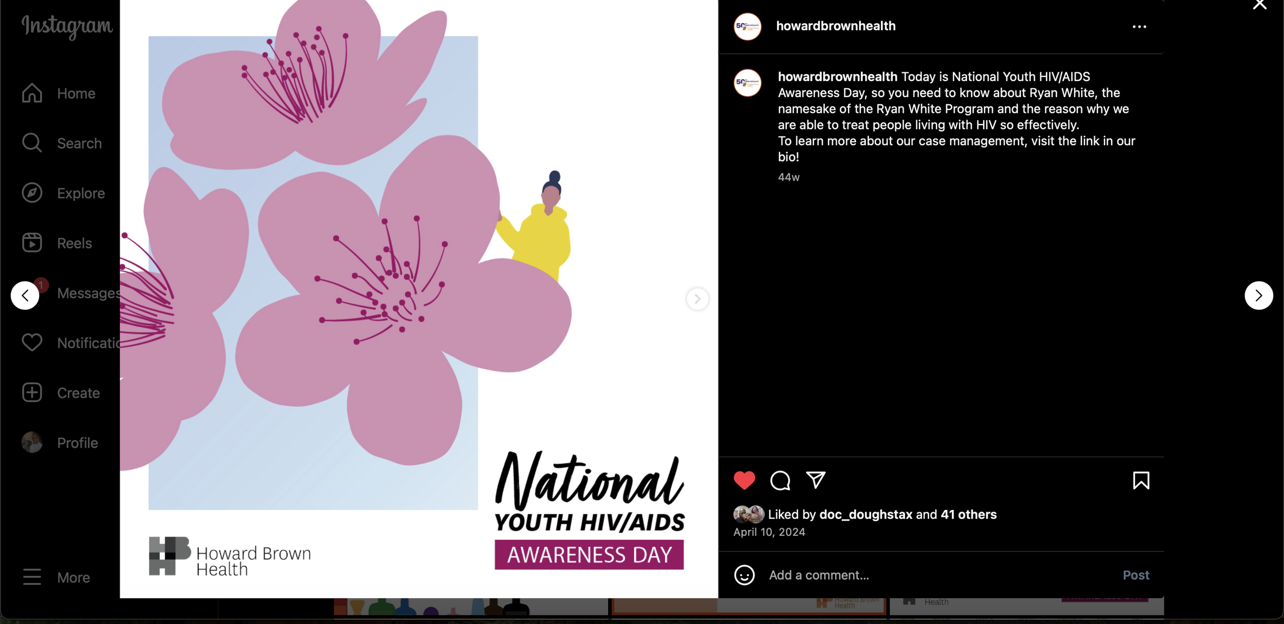 National Youth HIV/AIDS Awareness Day IG campaign