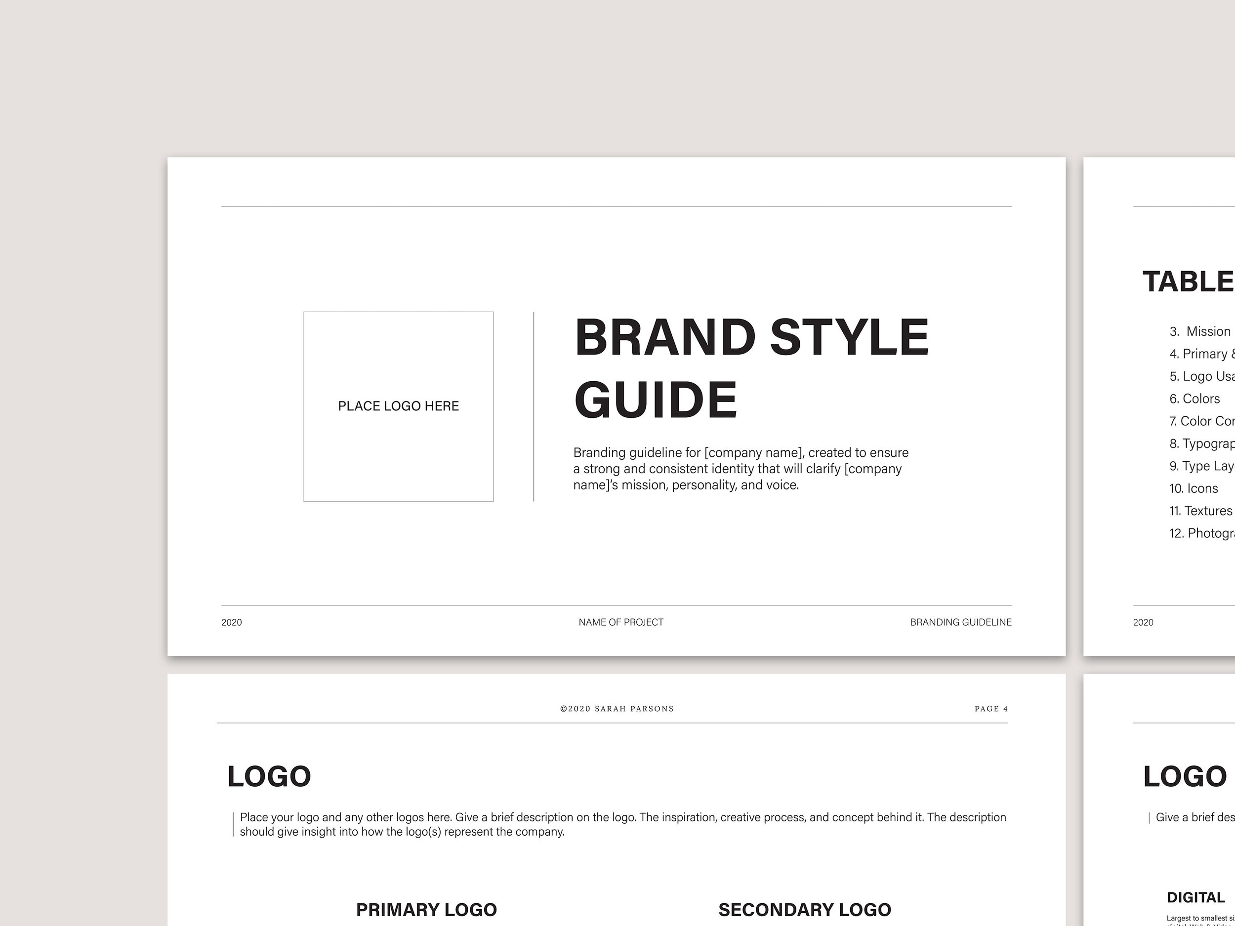 Download Brand Style Guide Template Indesign Sarah Parsons
