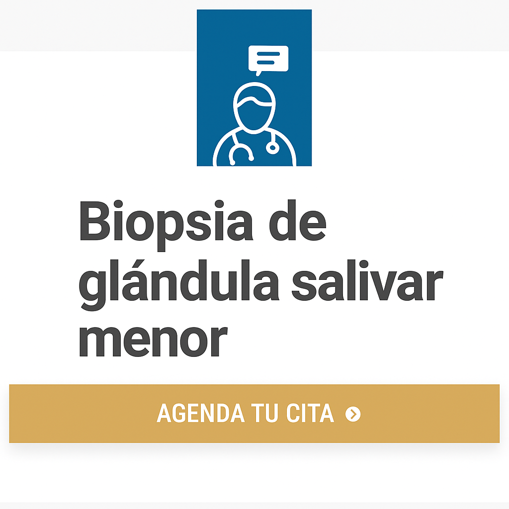 Donde Se hace una biopsia de Glándula Salivar?