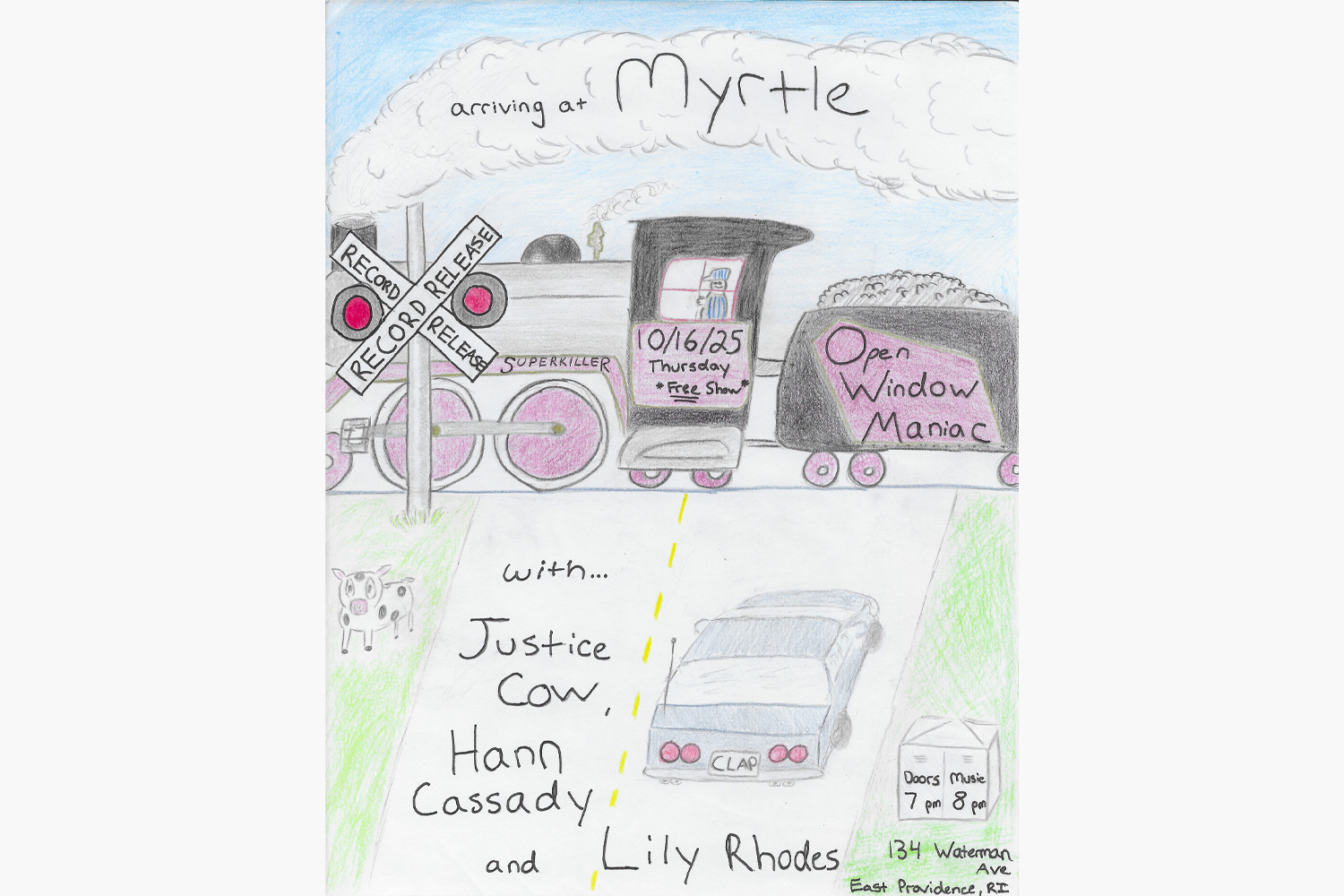 Open Window Maniac (Album Release) / Justice Cow / Hann Cassady / Lily Rhodes