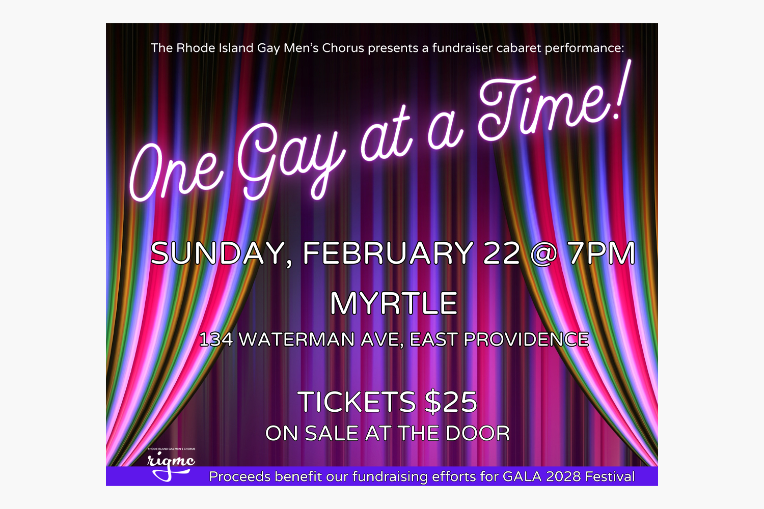 ‘One Gay at a Time’ cabaret show!